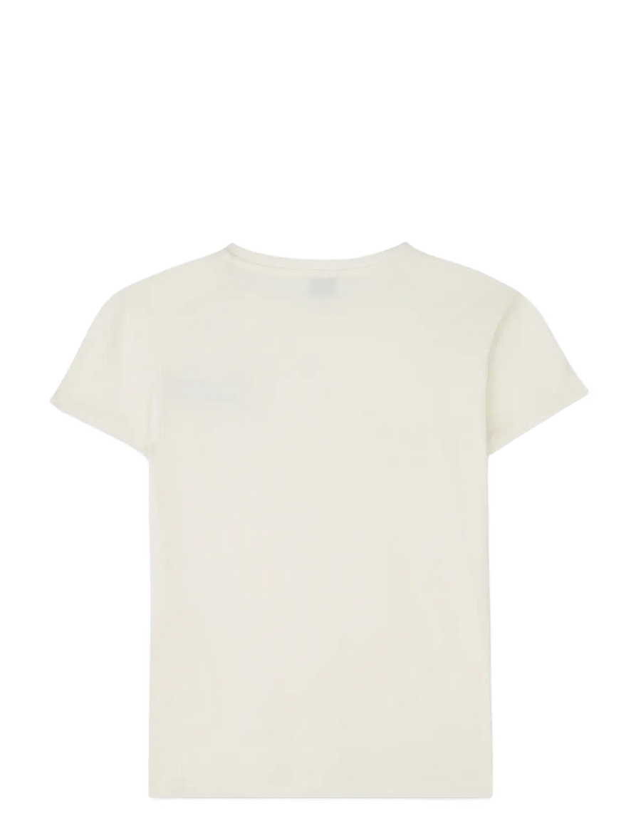 Mads Nørgaard - Single Cotton Tuvina mini mirror Tee - t-shirts - vanilla ice - 1