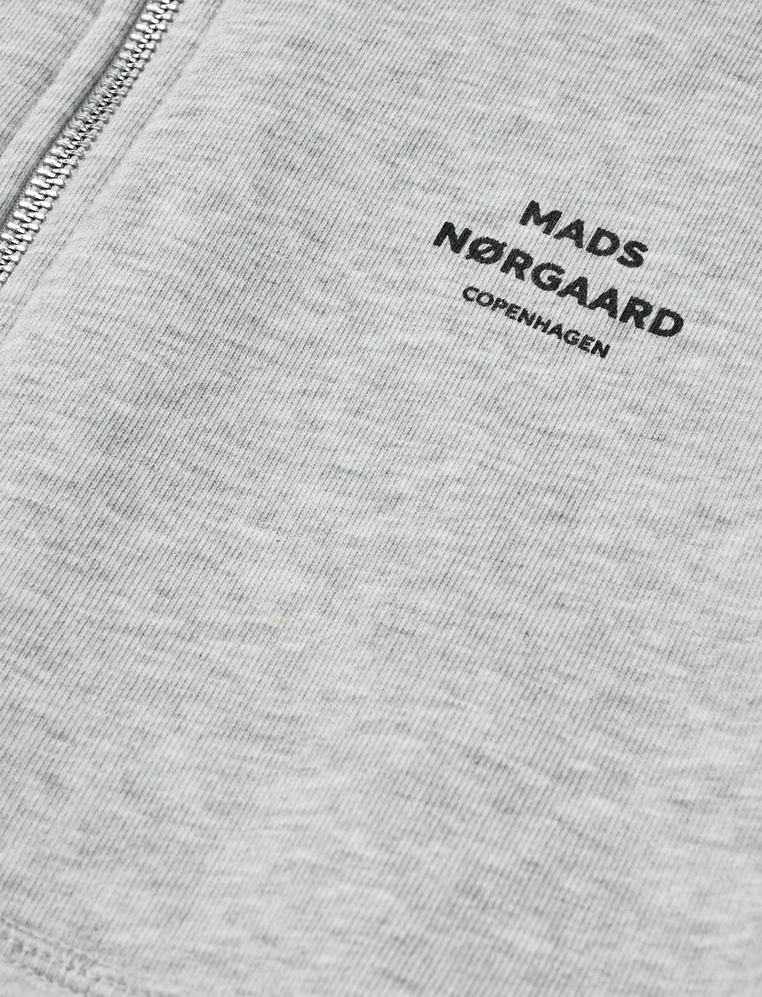 Mads Nørgaard - Mix Sweat N Sonan Zip Hoodie - kapuutsiga pusad - grey melange - 2