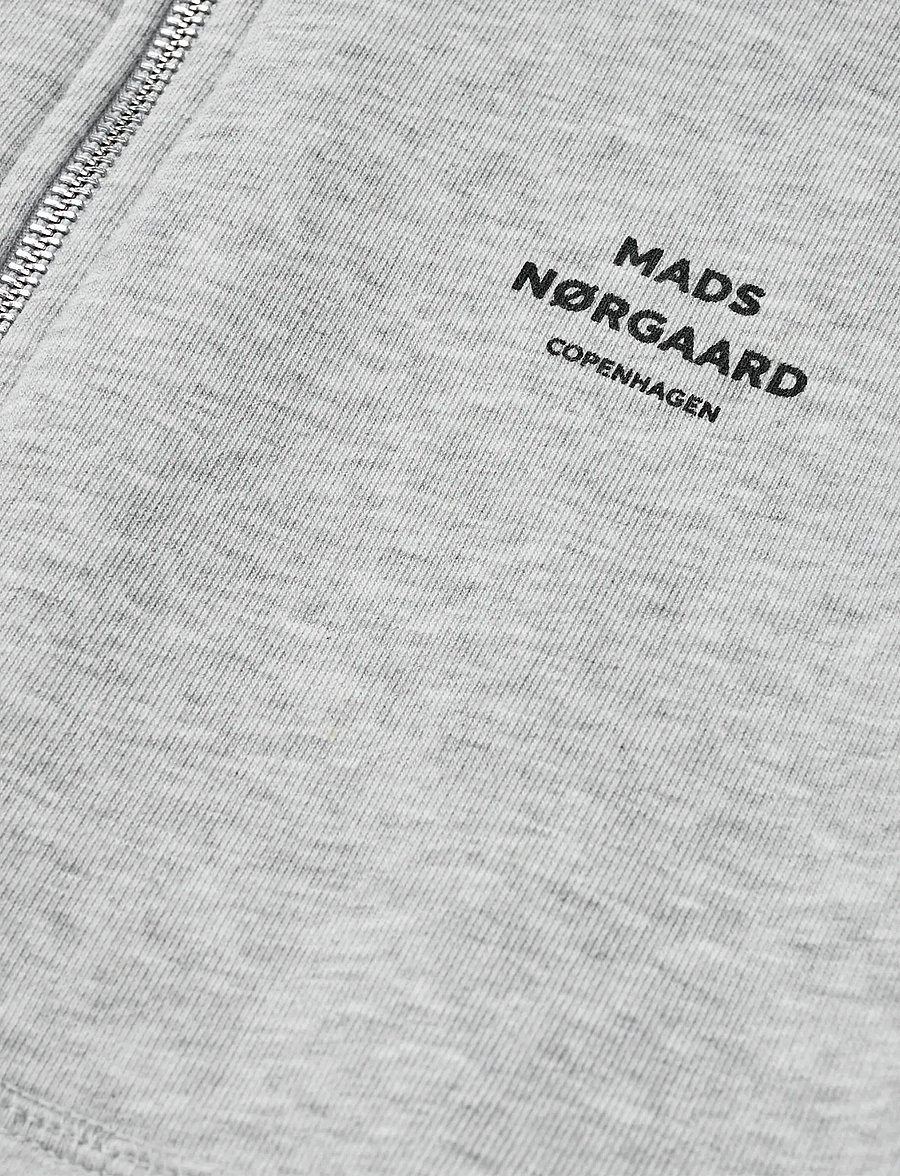 Mads Nørgaard - Mix Sweat N Sonan Zip Hoodie - kapuzenpullover - grey melange - 2