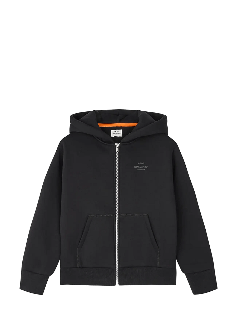 Mads Nørgaard - Mix Sweat N Sonan Zip Hoodie - kapuzenpullover - jet black - 0