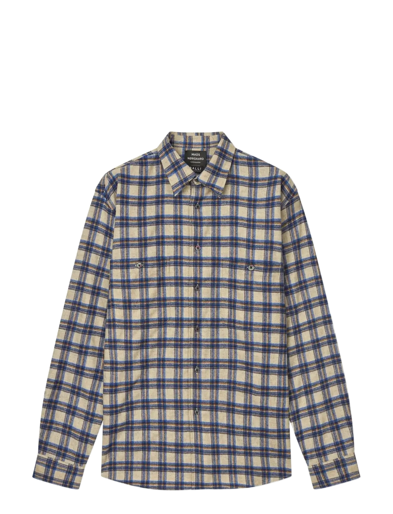 Mads Nørgaard - Italian Wool Marcel Loto Shirt - overland trek ch. - 1