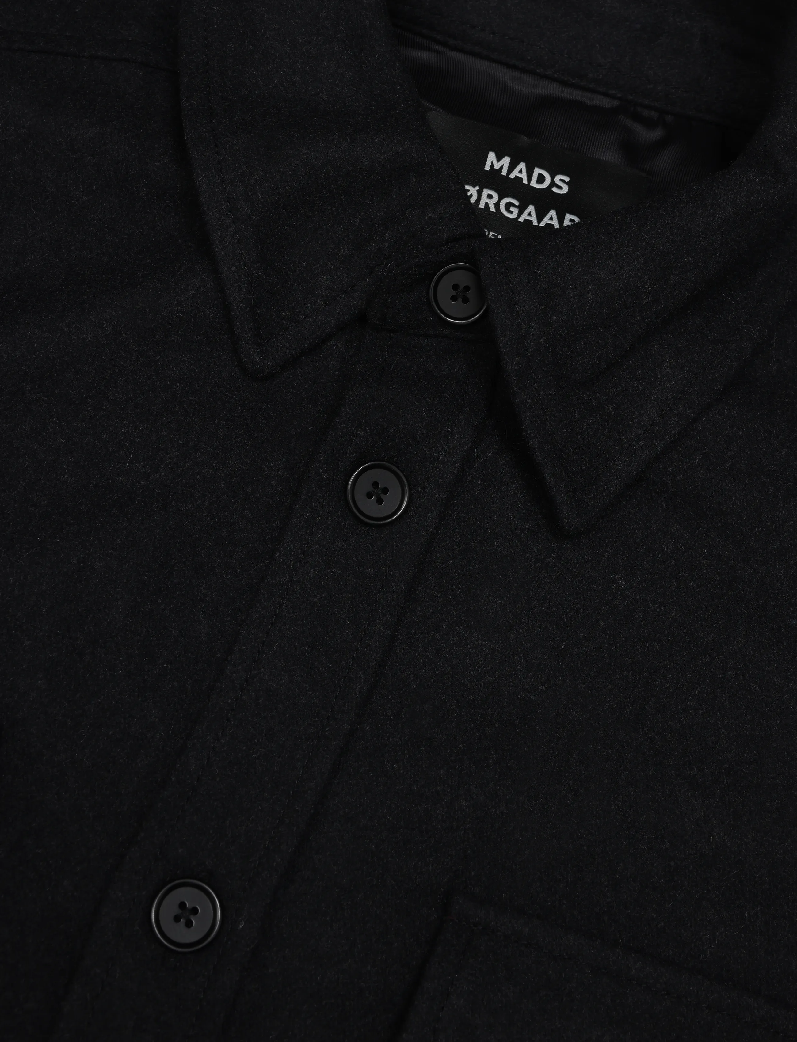 Mads Nørgaard - Felted Wool August Work Shirt - osta olukorra järgi - charcoal melange - 2