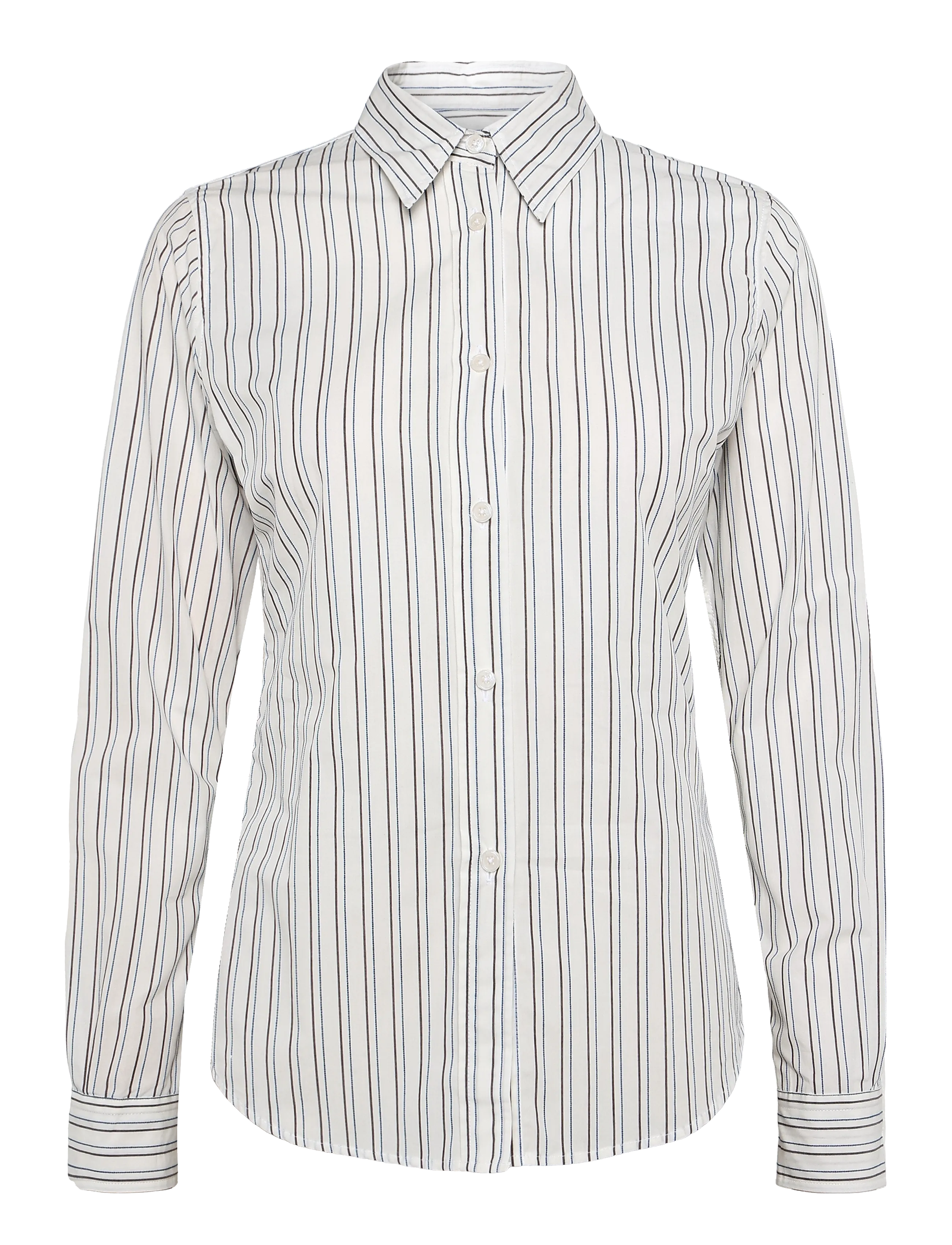 Mads Nørgaard Cohen Poplin Shady Shirt - Mads Nørgaard - SNOW WHITE/WINETASTING / white