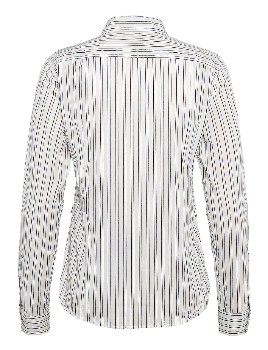 Mads Nørgaard - Cohen Poplin Shady Shirt - langärmlige hemden - snow white/winetasting - 2