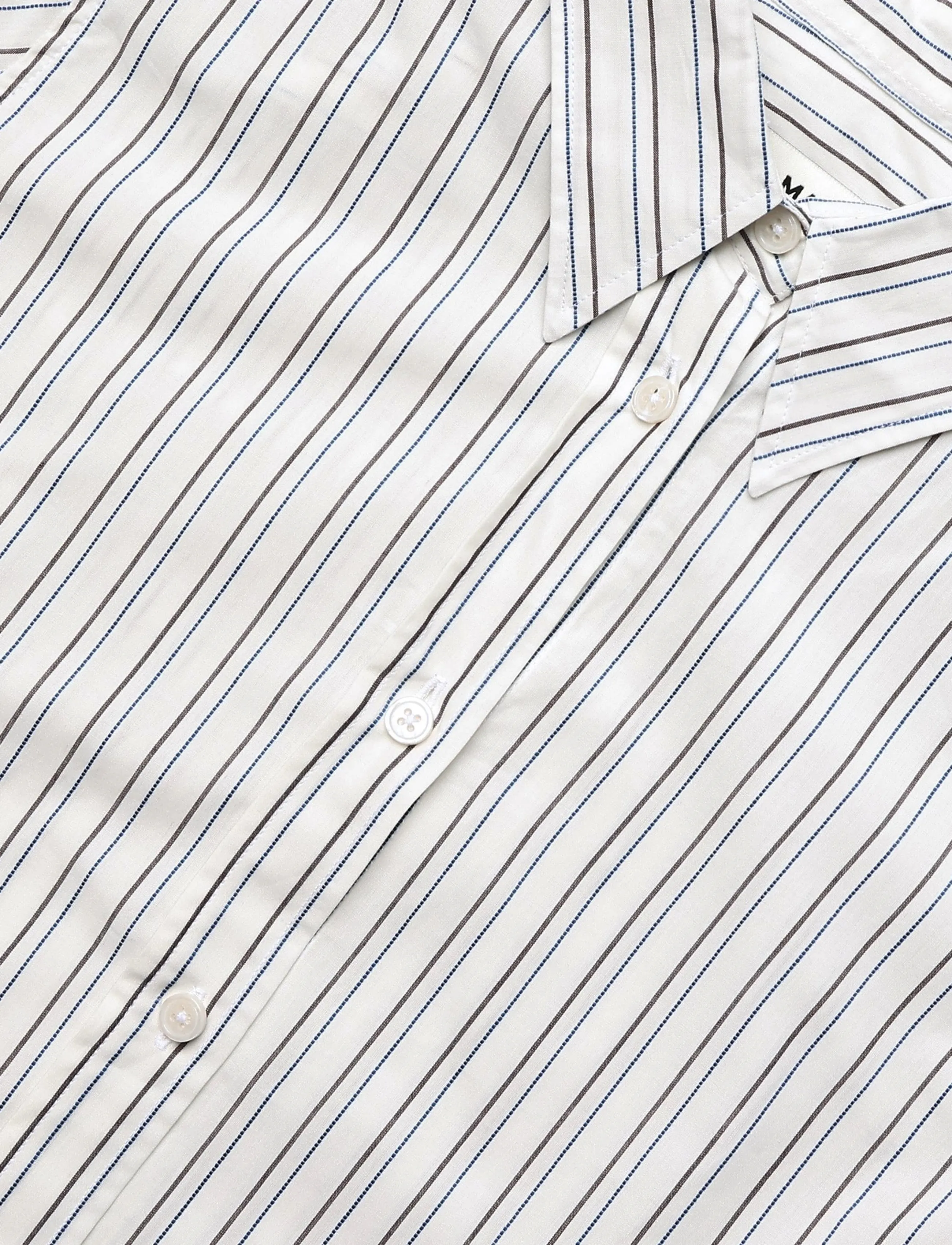 Mads Nørgaard - Cohen Poplin Shady Shirt - langärmlige hemden - snow white/winetasting - 5