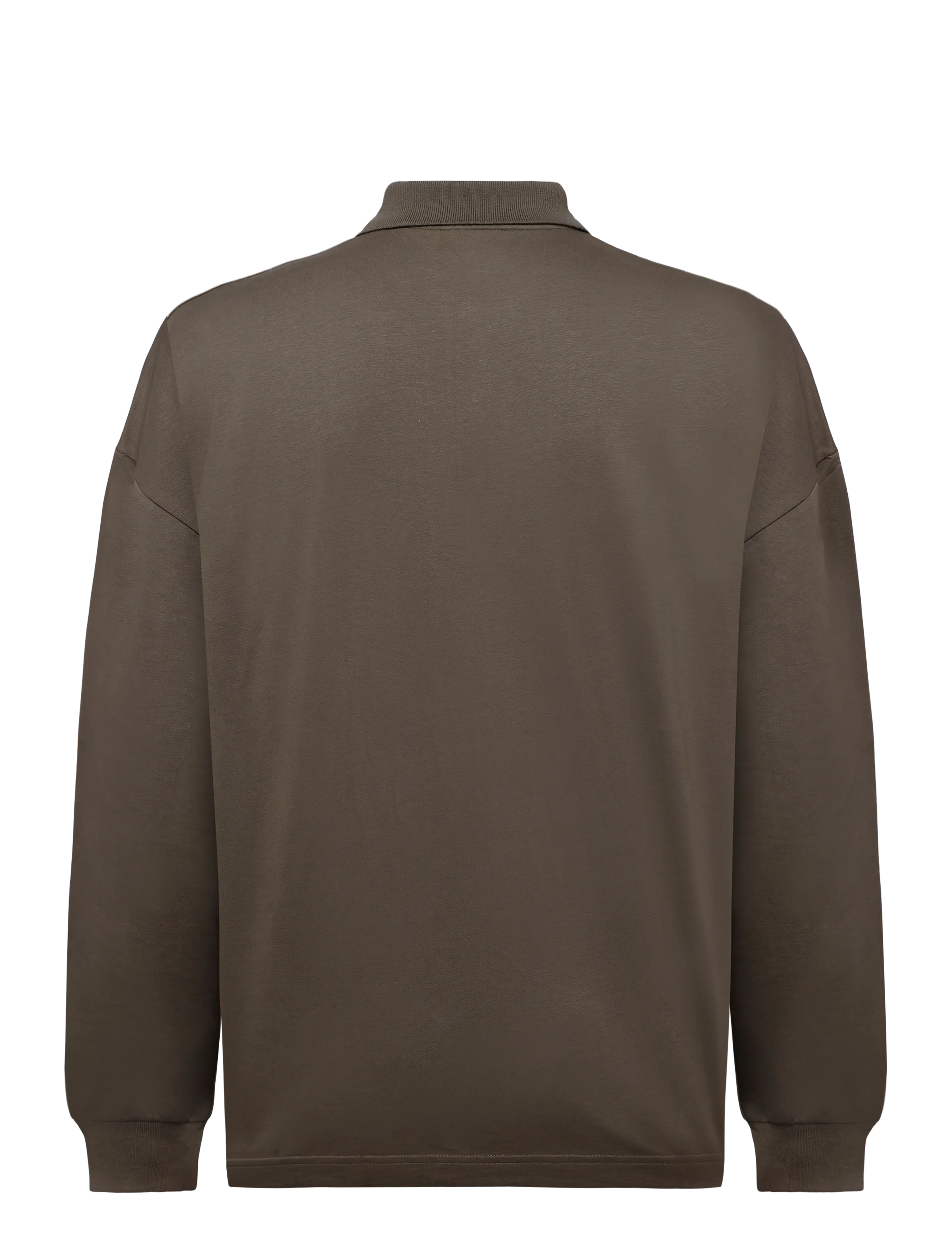 Mads Nørgaard - Light Terry Polo Sweat - collegepaidat - tarmac - 1