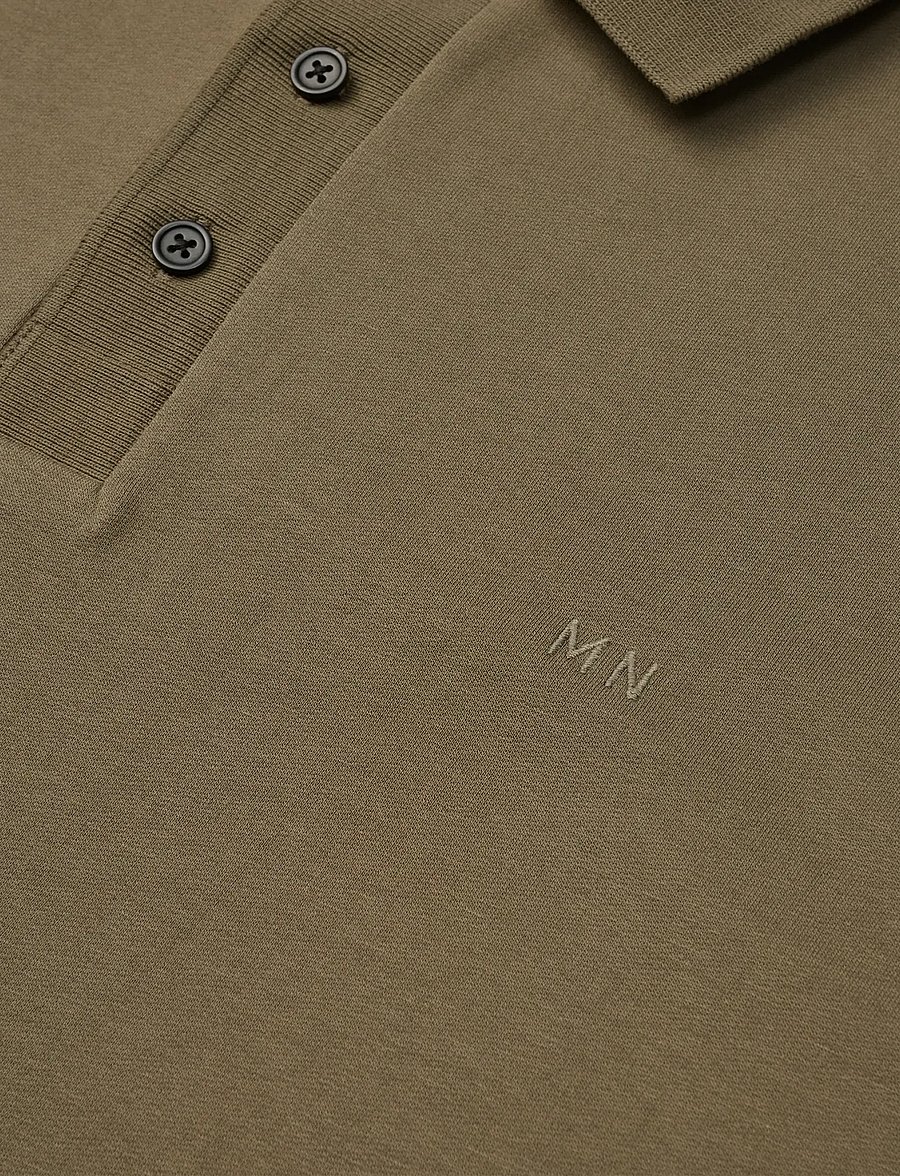 Mads Nørgaard - Light Terry Polo Sweat - sweatshirts - tarmac - 1