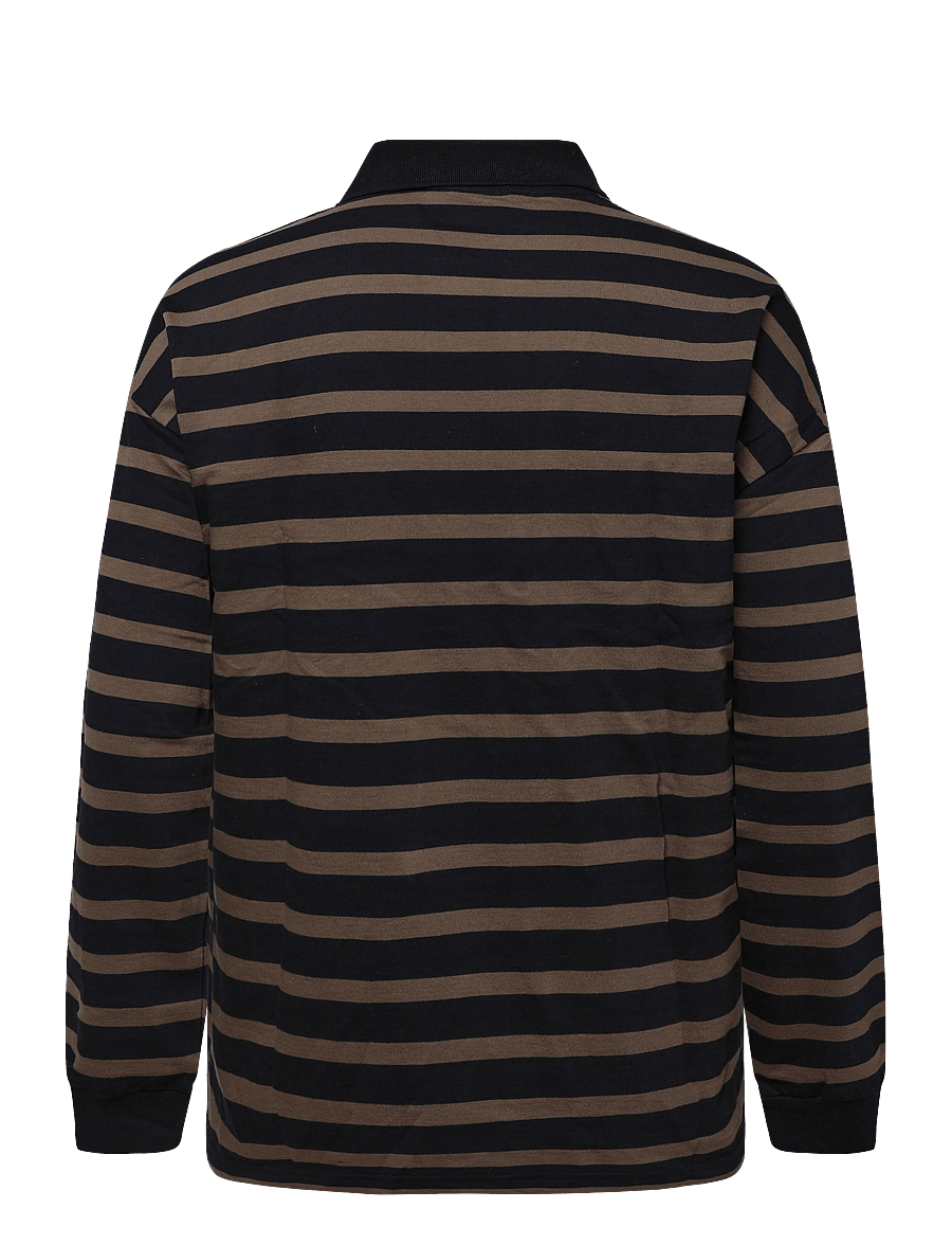 Mads Nørgaard - Light Terry Polo Sweat ST. - shop by occasion - tarmac/black st. - 1