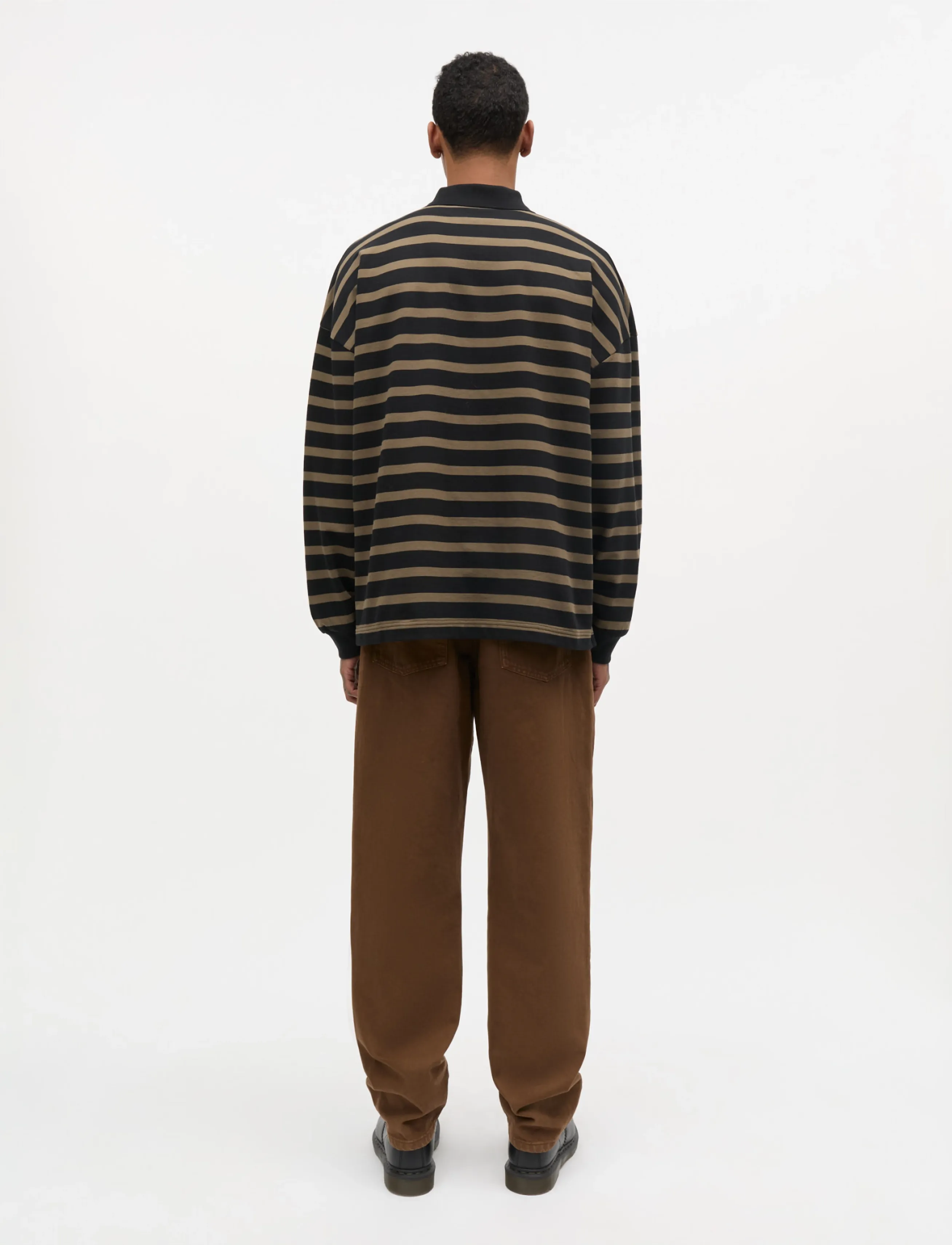 Mads Nørgaard - Light Terry Polo Sweat ST. - shop by occasion - tarmac/black st. - 1