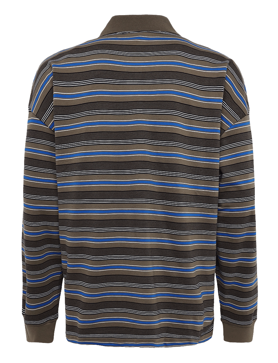 Mads Nørgaard - Light Terry Polo Sweat ST. - sweatshirts - tarmac multi st. - 2