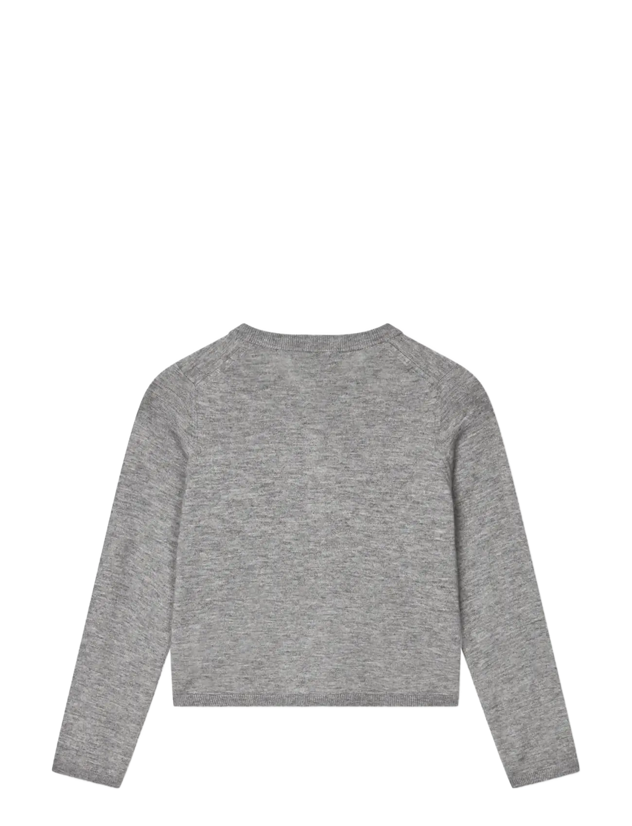 Mads Nørgaard - Fine Merino Charlie Knit - cardigans - mid grey melange - 1