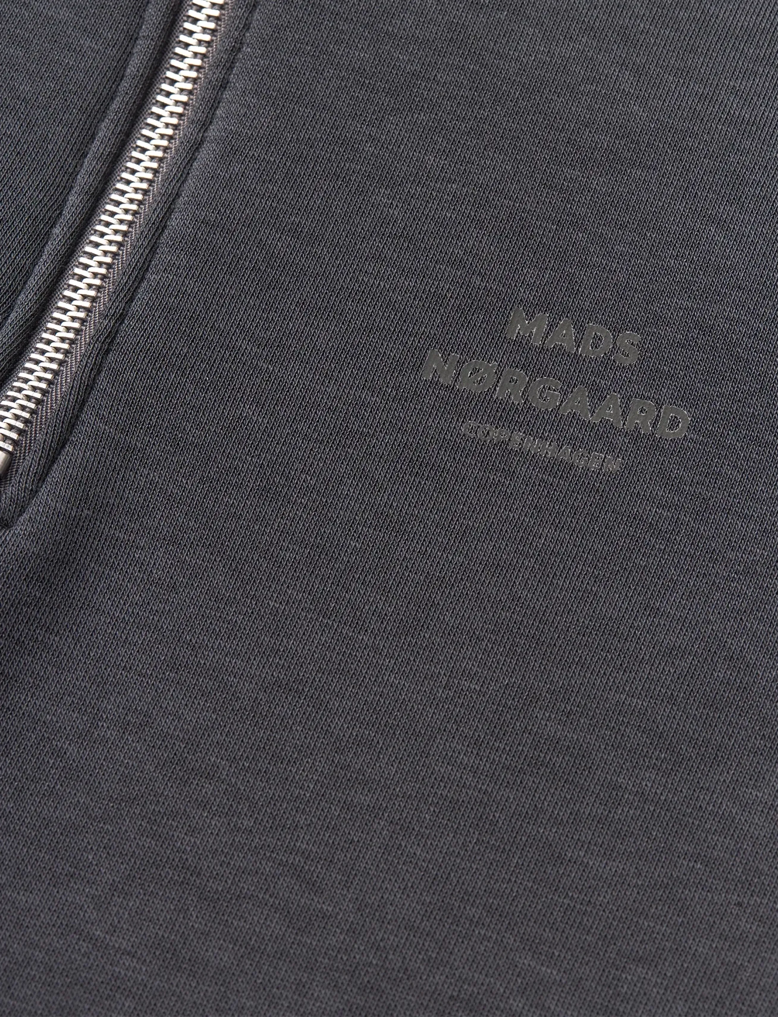 Mads Nørgaard - Mix Sweat N Crewie Half Zip Sweatshirt - sweatshirts - asphalt - 2