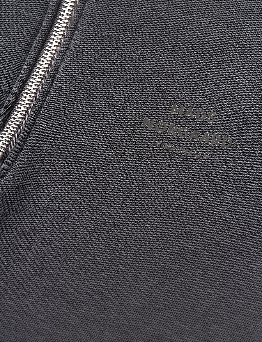 Mads Nørgaard - Mix Sweat N Crewie Half Zip Sweatshirt - sweatshirts - asphalt - 2