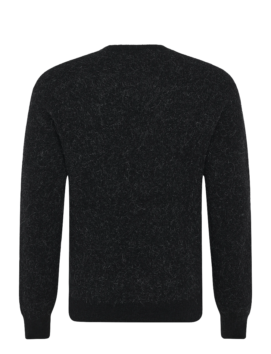 Mads Nørgaard - Alpaca Wool Vilhelm Flower Knit - black - 1