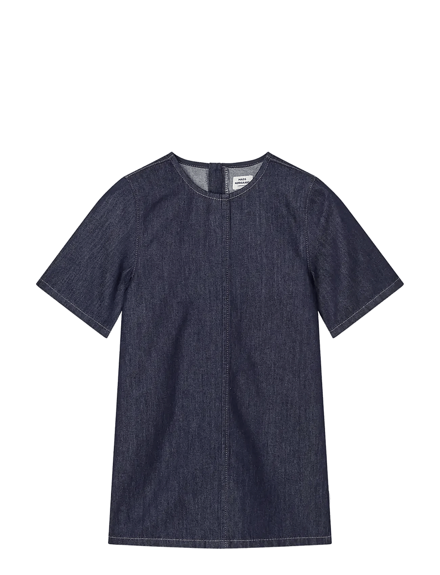 Mads Nørgaard - Cosy Denim Dolly Dress - lühikeste varrukatega vabaajakleidid - rinse - 0