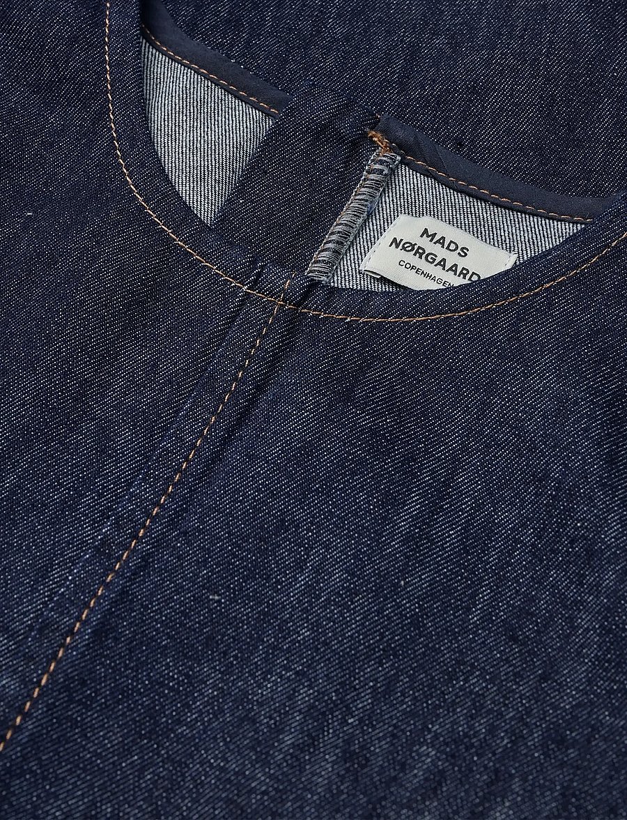 Mads Nørgaard - Cosy Denim Dolly Dress - lühikeste varrukatega vabaajakleidid - rinse - 2