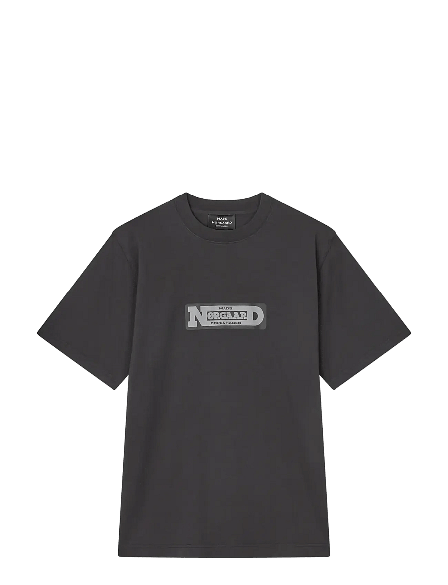 Mads Nørgaard - Cotton Jersey Print Frode Tee - kurzärmelige t-shirts - black - 1