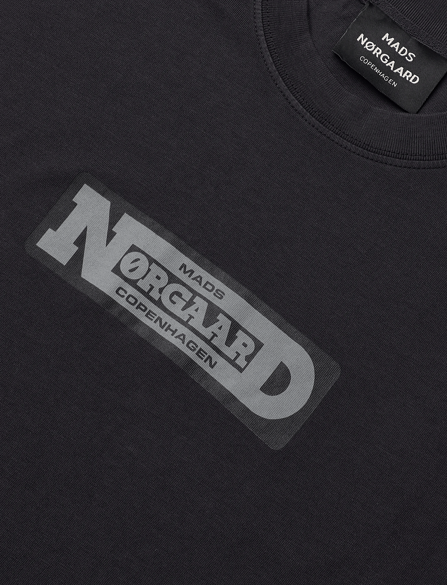Mads Nørgaard - Cotton Jersey Print Frode Tee - kurzärmelige t-shirts - black - 4