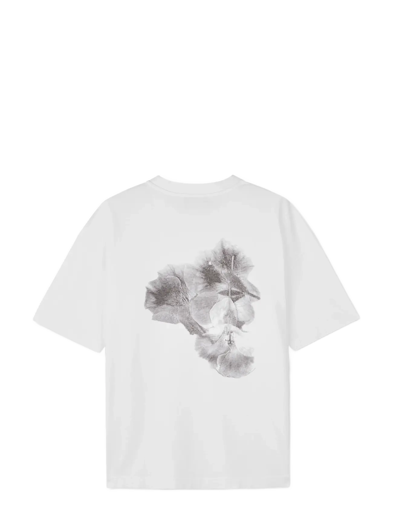 Mads Nørgaard - Open-End Dye Big Flower Tee - kortærmede t-shirts - white - 2