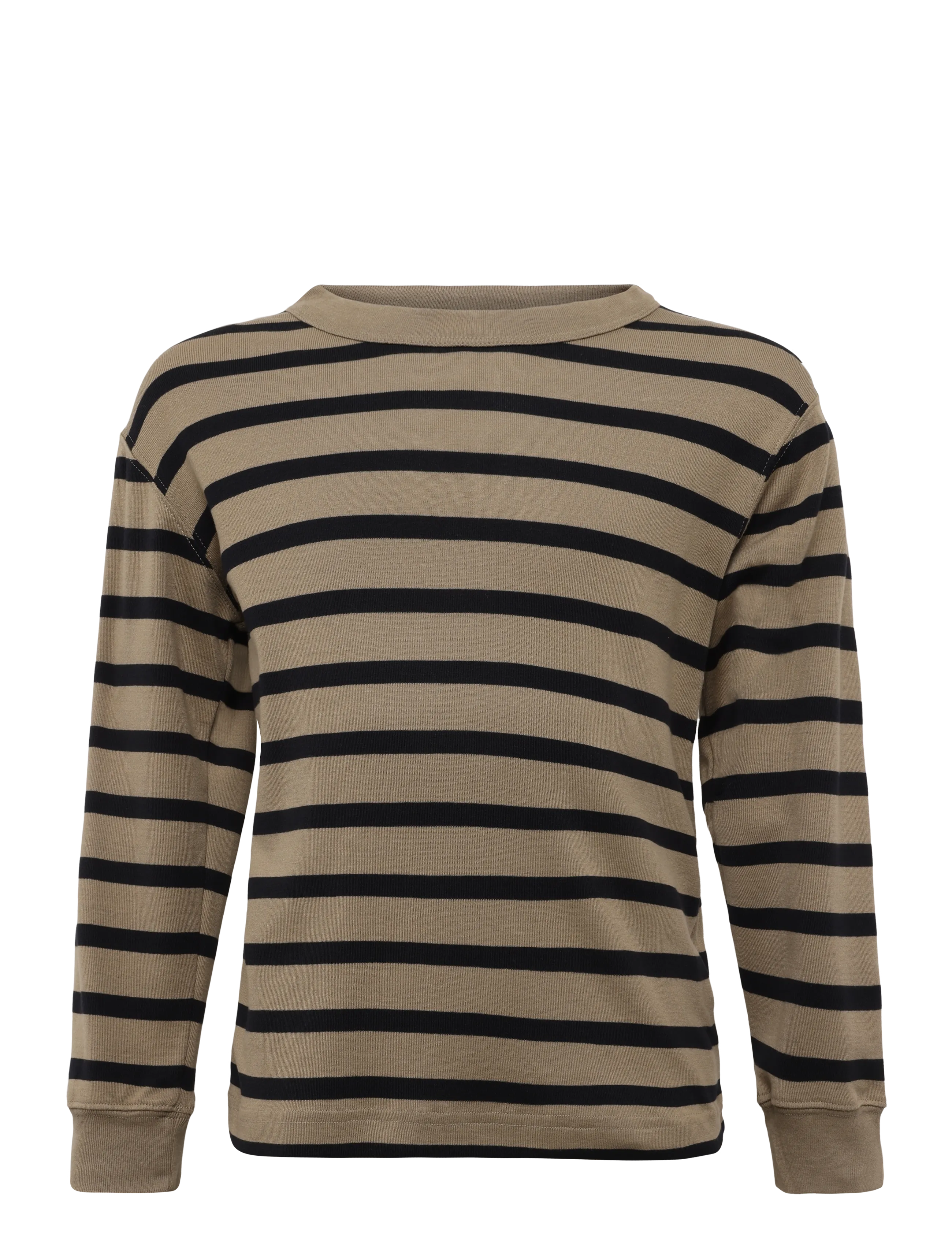 Mads Nørgaard Klassik Rib Elliot LS Tee - Tagasi kooli - OVERLAND TREK/BLACK / brown