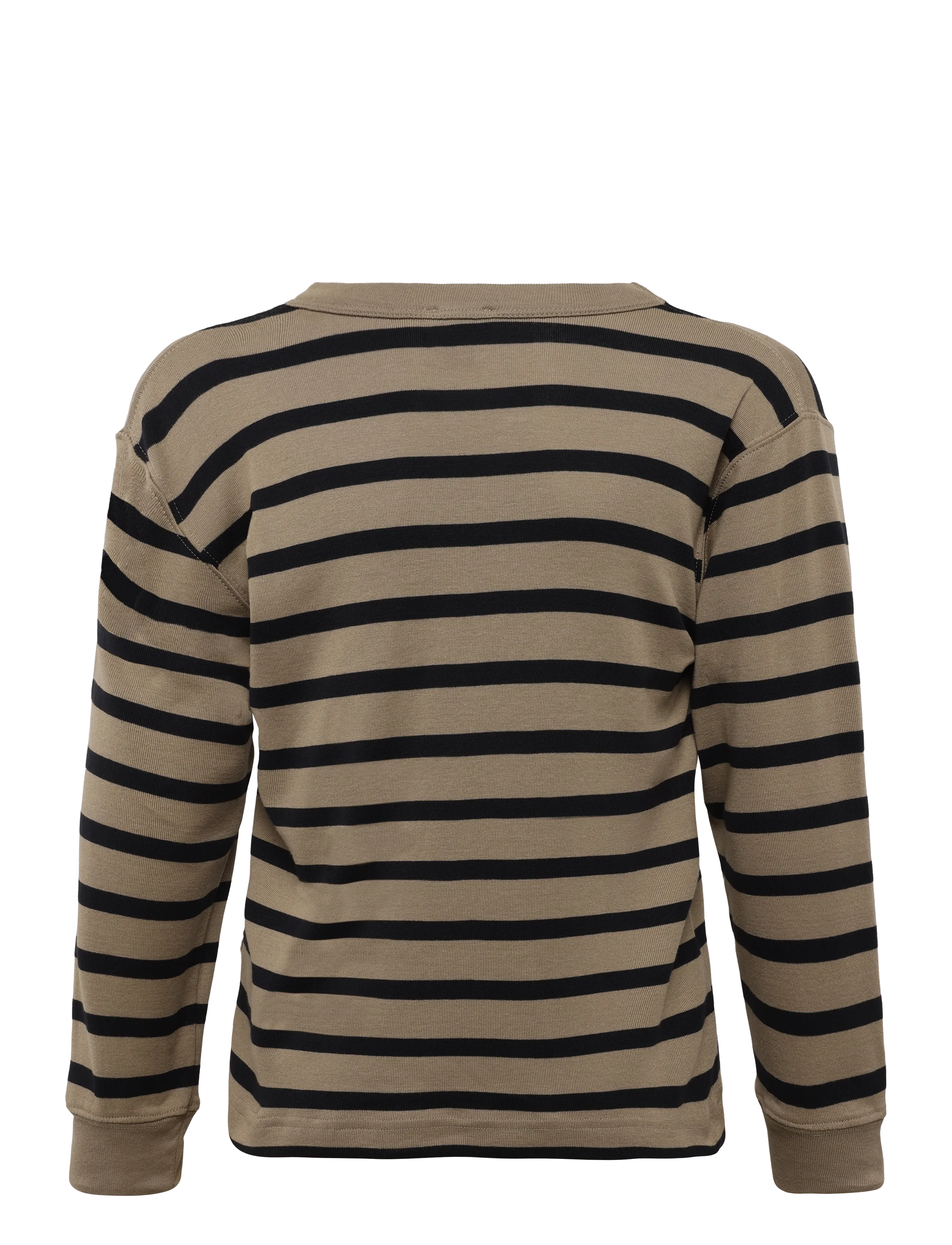 Mads Nørgaard - Klassik Rib Elliot LS Tee - long-sleeved t-shirts - overland trek/black - 1