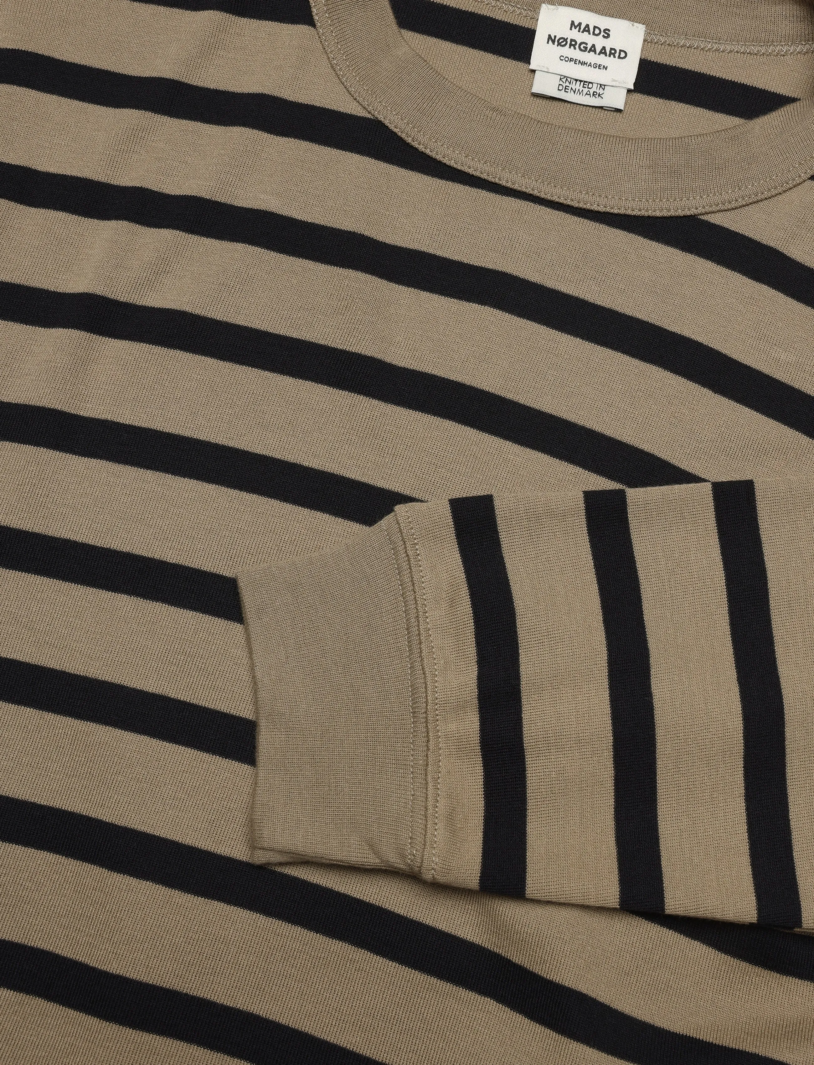 Mads Nørgaard - Klassik Rib Elliot LS Tee - long-sleeved t-shirts - overland trek/black - 2