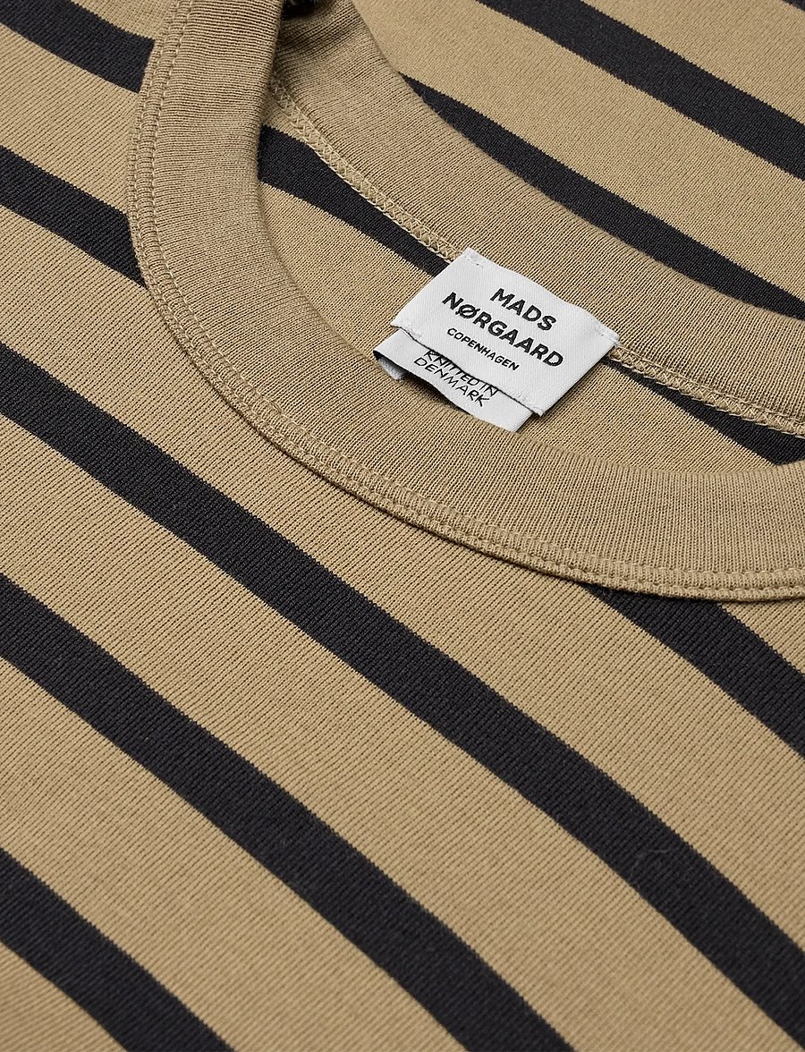 Mads Nørgaard - Klassik Rib Elliot LS Tee - pikkade varrukatega t-särgid - overland trek/black - 1