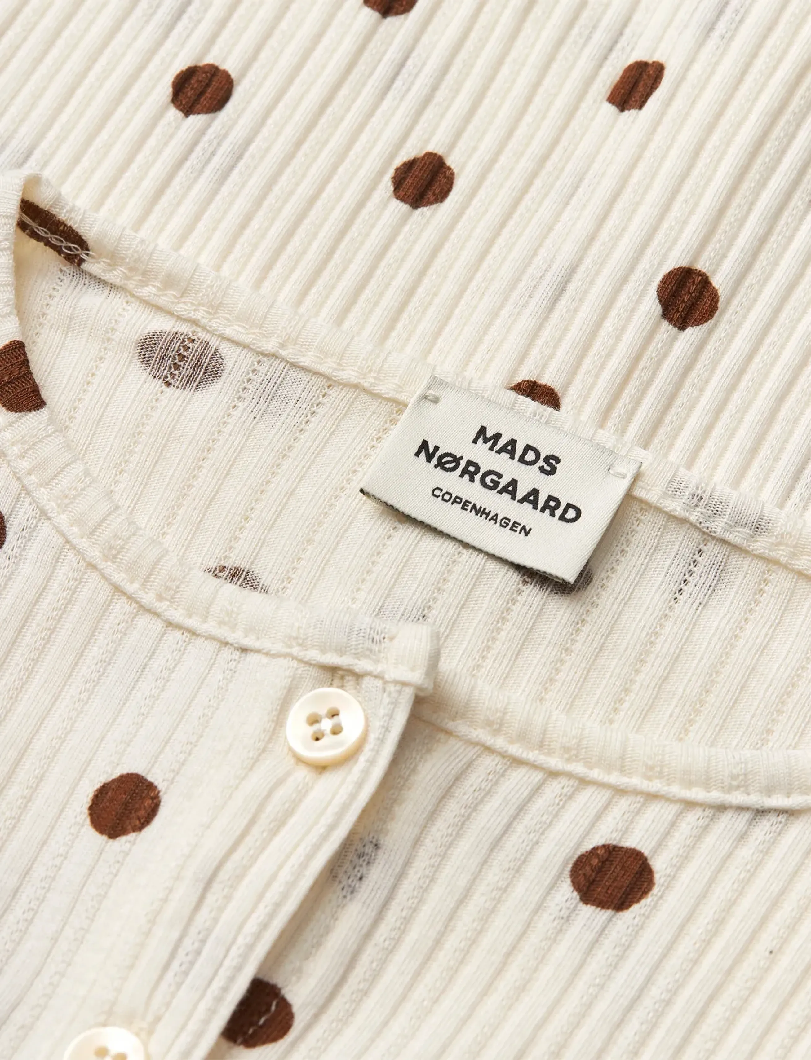 Mads Nørgaard - Pointella Casandrina Cardigan AOP - vanilla ice/cocoa - 2
