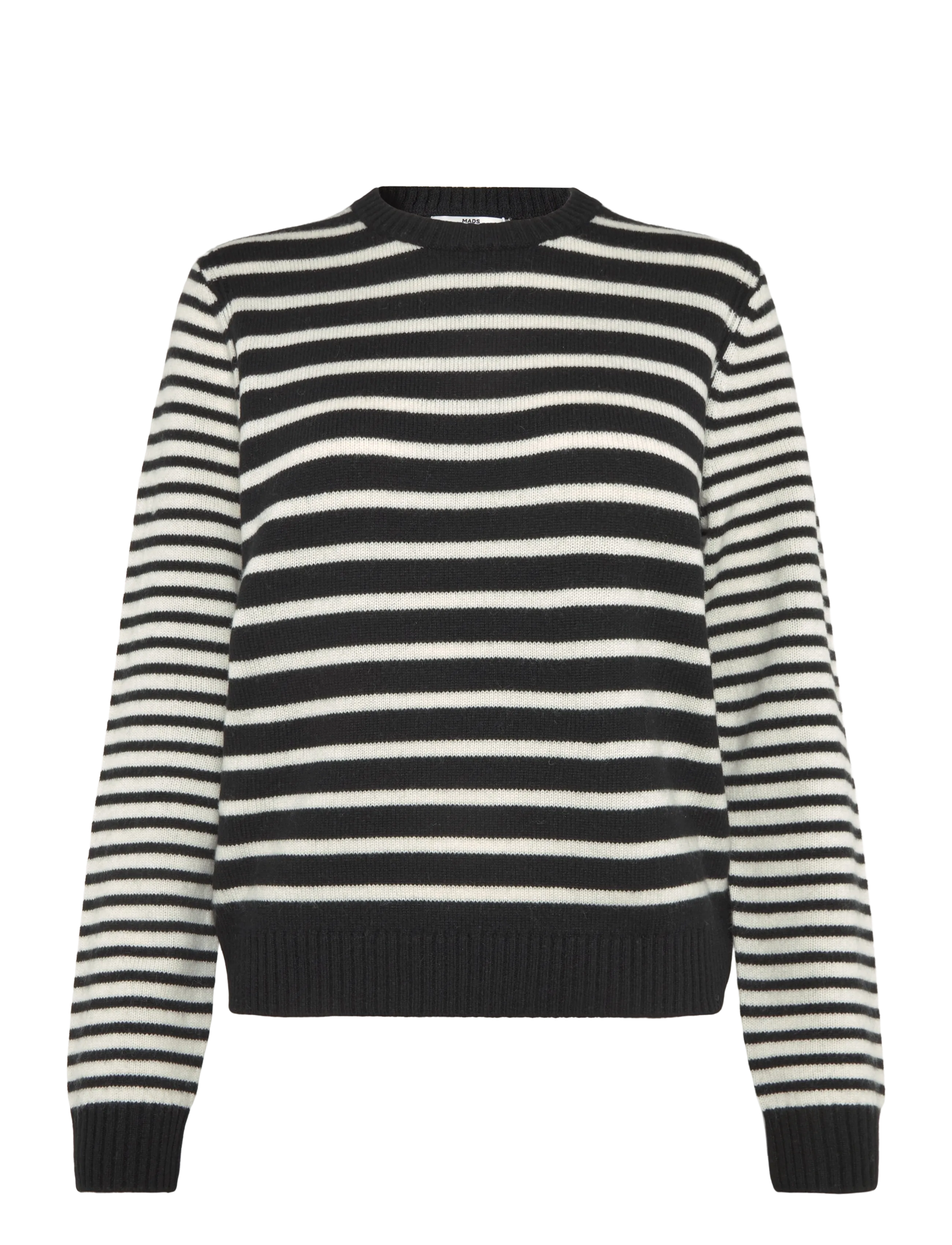 Mads Nørgaard Amber Ingrid Knit - Stickat - BLACK/VANILLA ICE / black