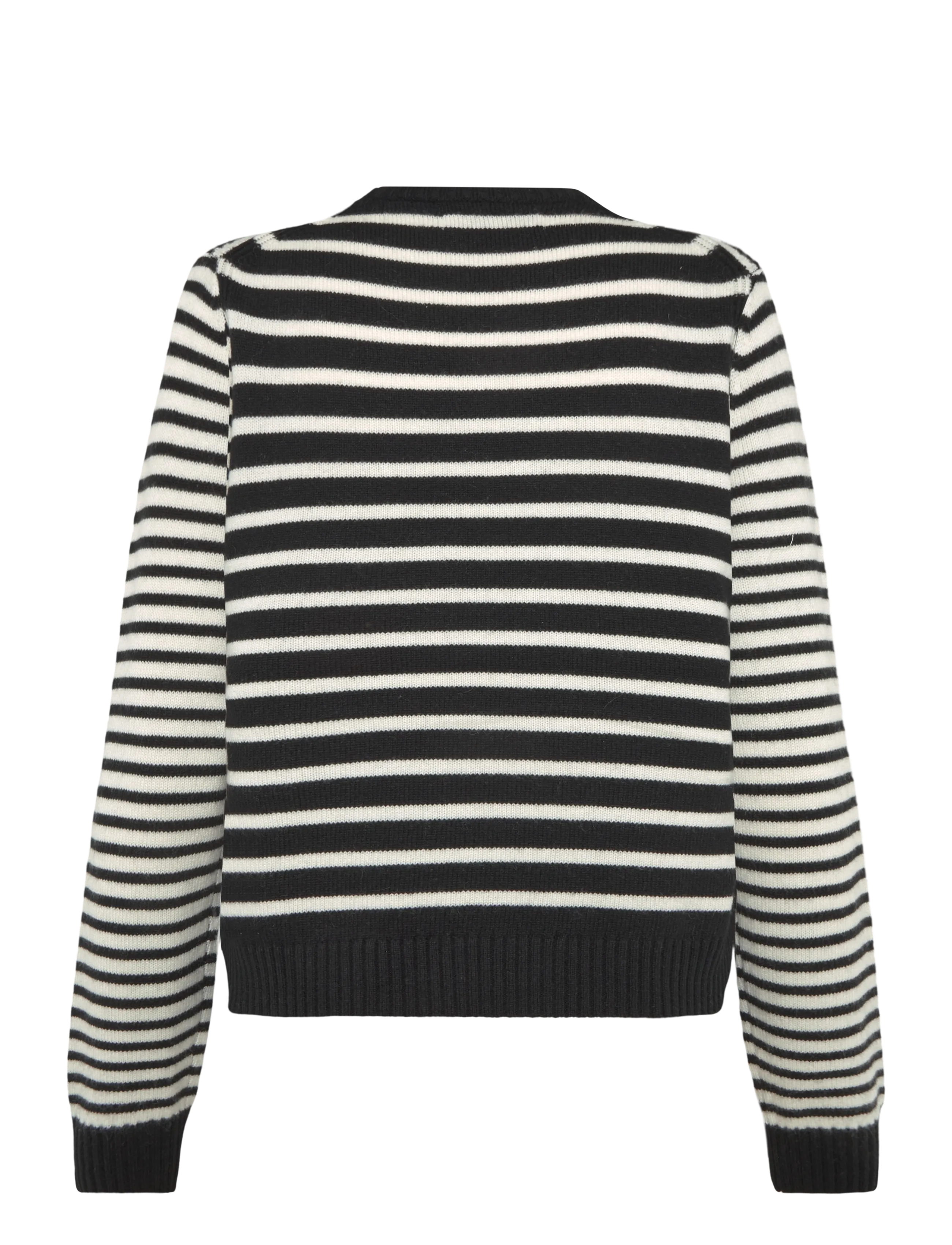 Mads Nørgaard - Amber Ingrid Knit - stickade tröjor - black/vanilla ice - 1