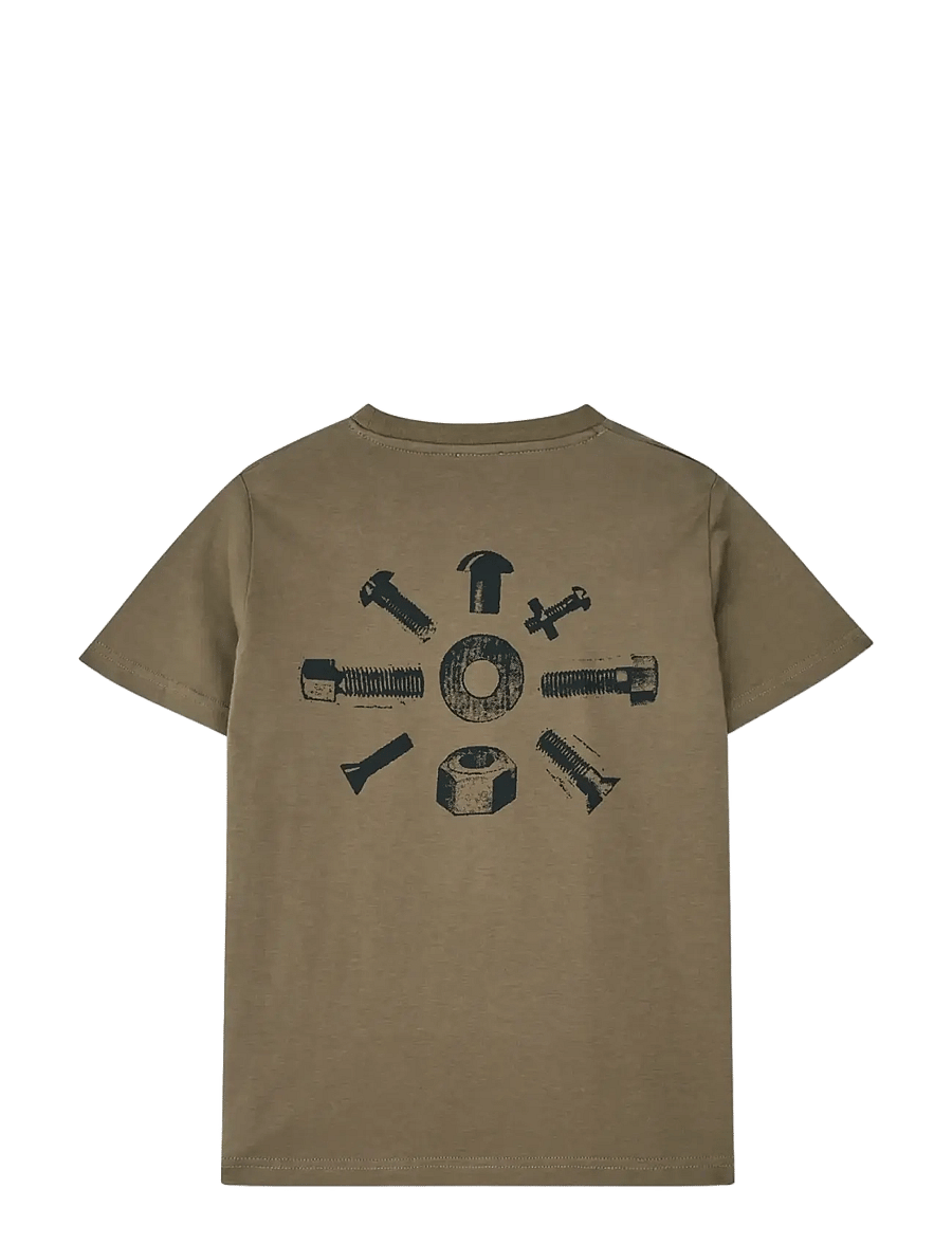 Mads Nørgaard - Printed Tee Thorlino Hardware Tee - kurzärmelige - tarmac - 1