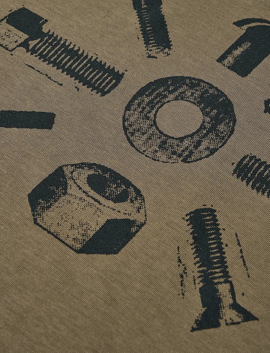 Mads Nørgaard - Printed Tee Thorlino Hardware Tee - kurzärmelige - tarmac - 2