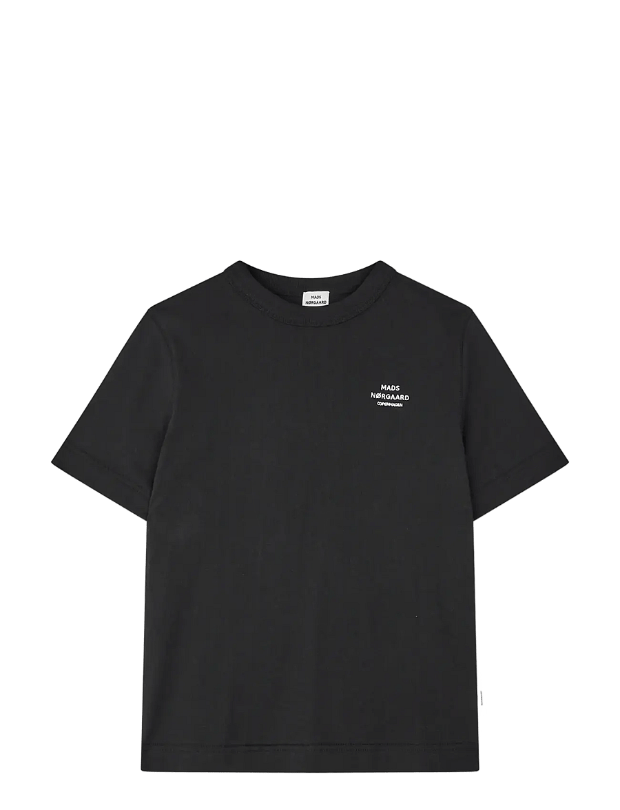Mads Nørgaard - Cotton Jersey Theo Tee - kortærmede t-shirts - black - 0