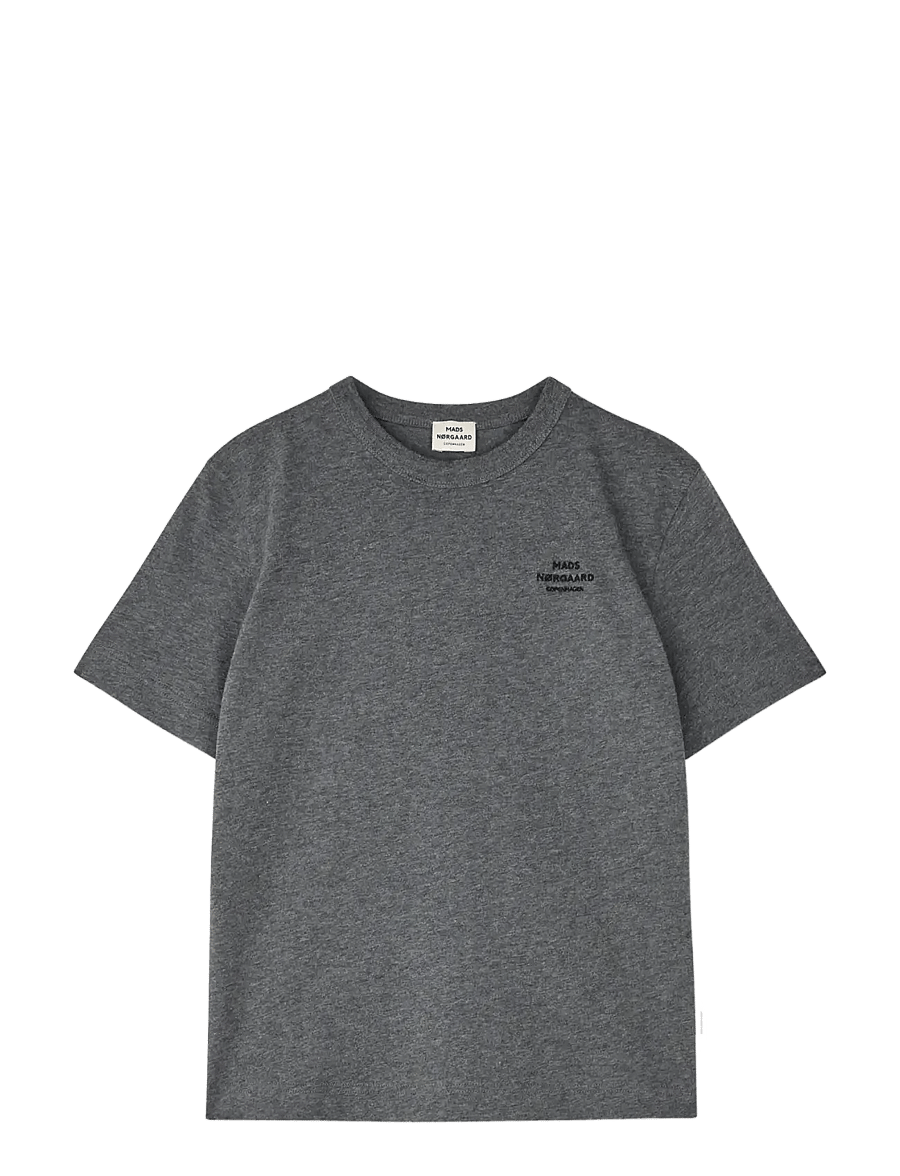 Mads Nørgaard - Cotton Jersey Theo Tee - lühikeste varrukatega t-särgid - dark grey melange - 0