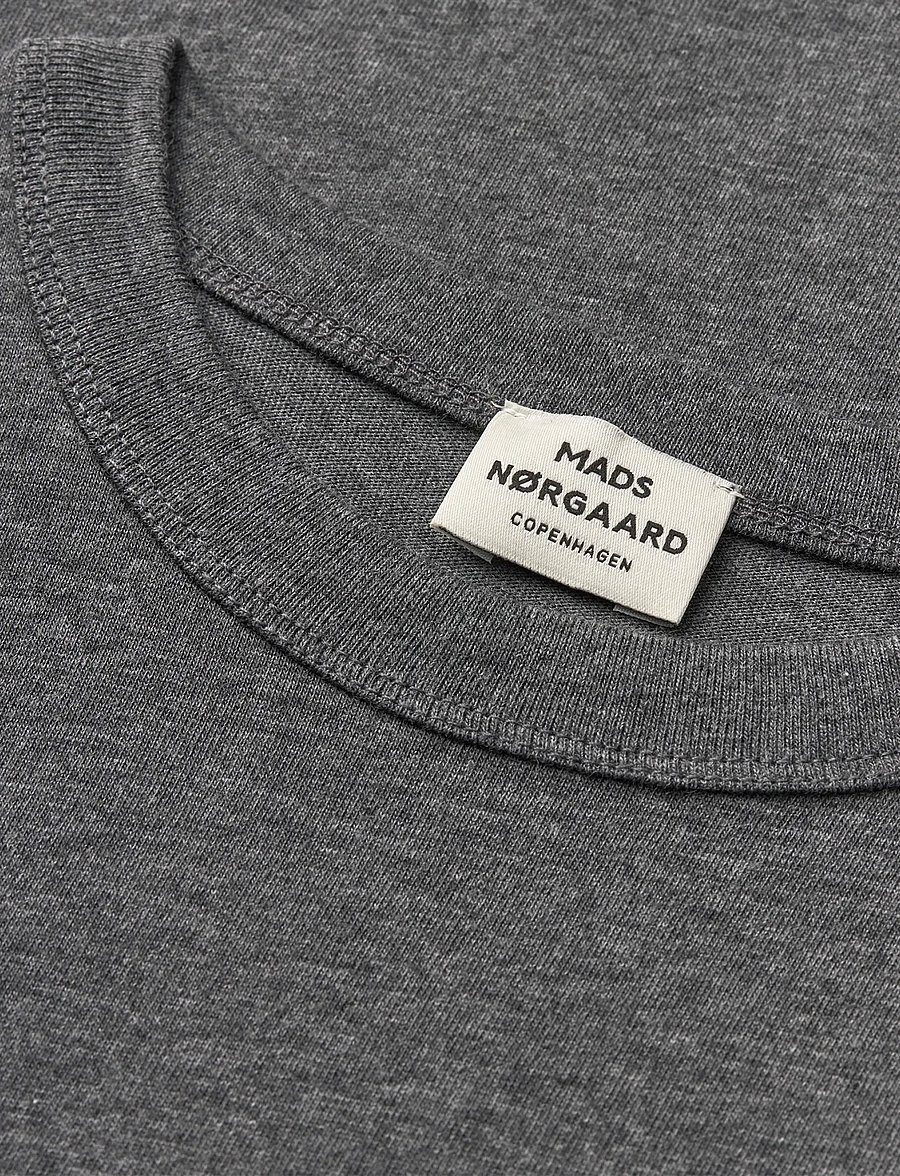 Mads Nørgaard - Cotton Jersey Theo Tee - lühikeste varrukatega t-särgid - dark grey melange - 2