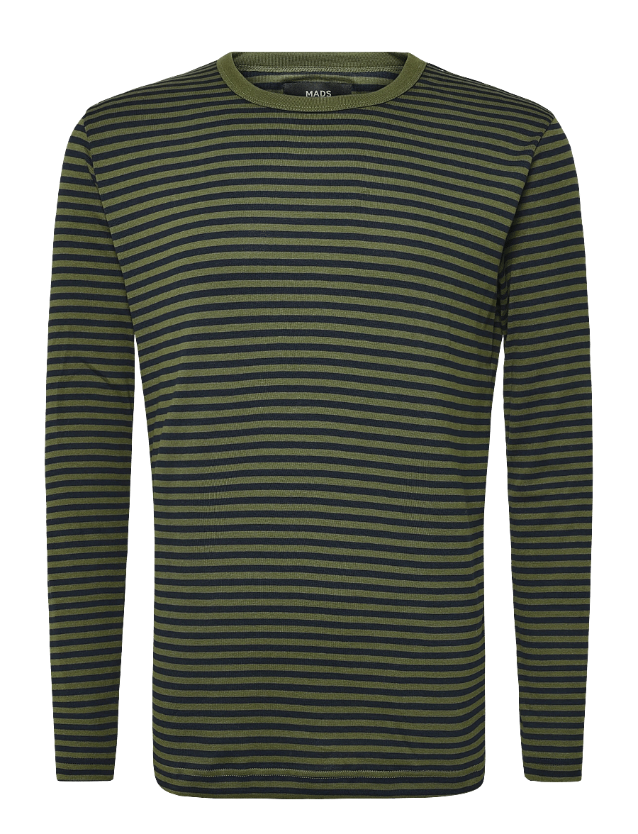 Mads Nørgaard - Duo Rib Tobias Tee LS - langärmelige t-shirts - sky captain/tarmac - 0