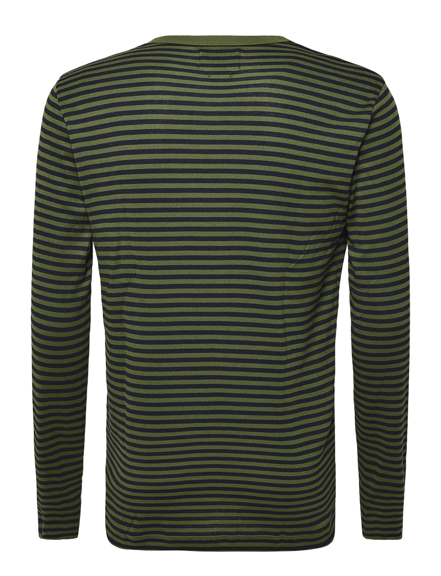 Mads Nørgaard - Duo Rib Tobias Tee LS - langärmelige t-shirts - sky captain/tarmac - 1