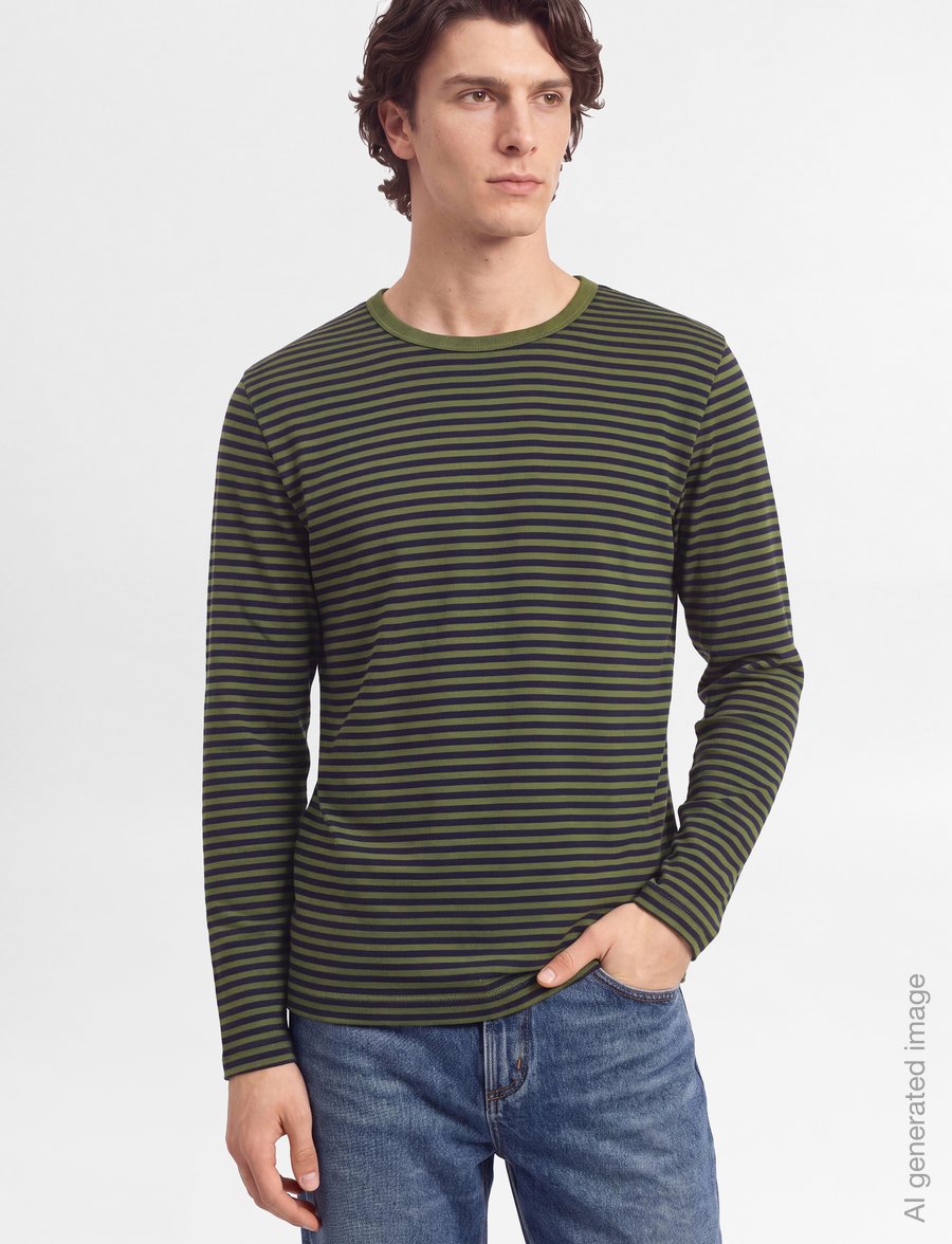 Mads Nørgaard - Duo Rib Tobias Tee LS - langærmede t-shirts - sky captain/tarmac - 3