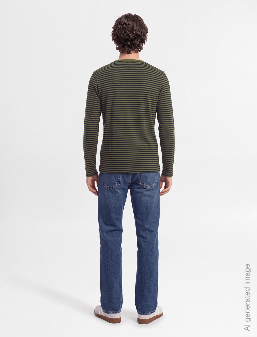 Mads Nørgaard - Duo Rib Tobias Tee LS - langærmede t-shirts - sky captain/tarmac - 4