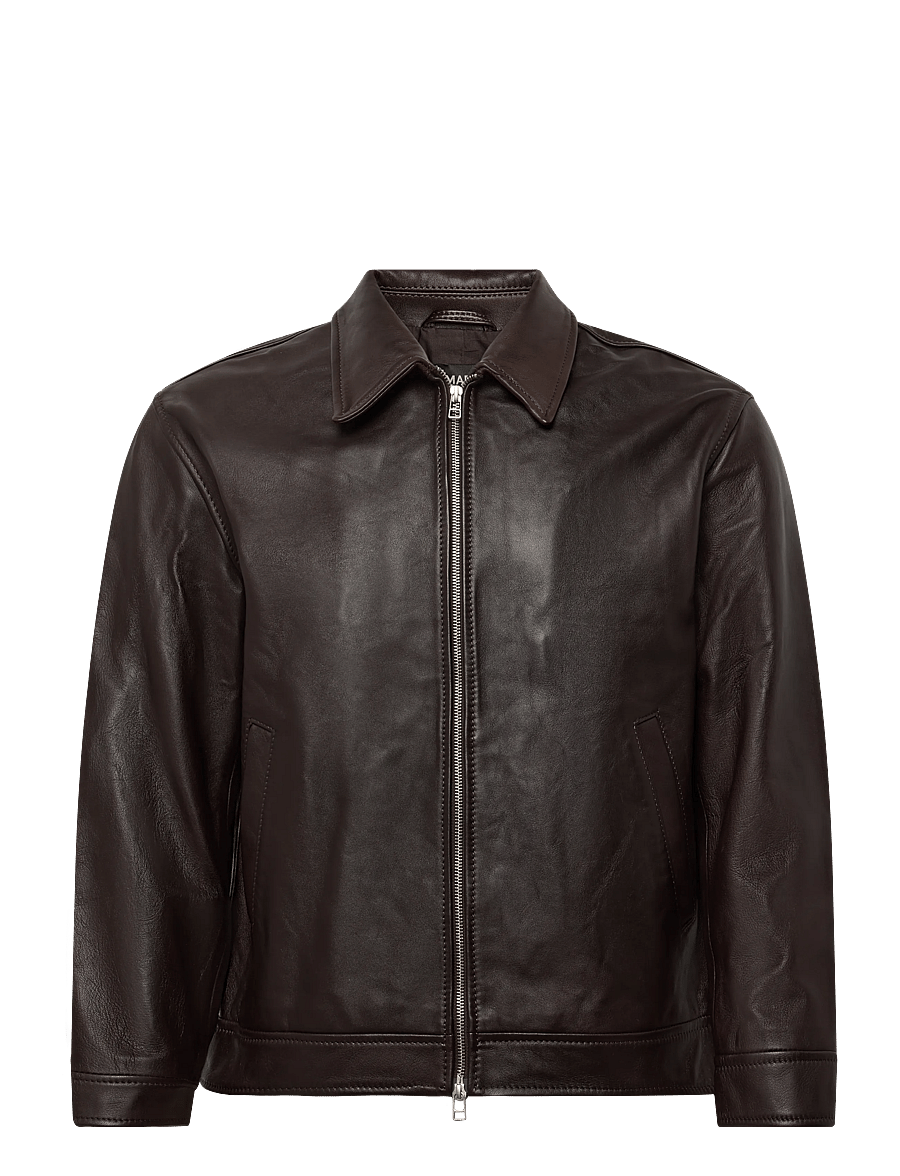 Mads Nørgaard - Rider Leather Norton Jacket - efterårsjakker - brown - 0