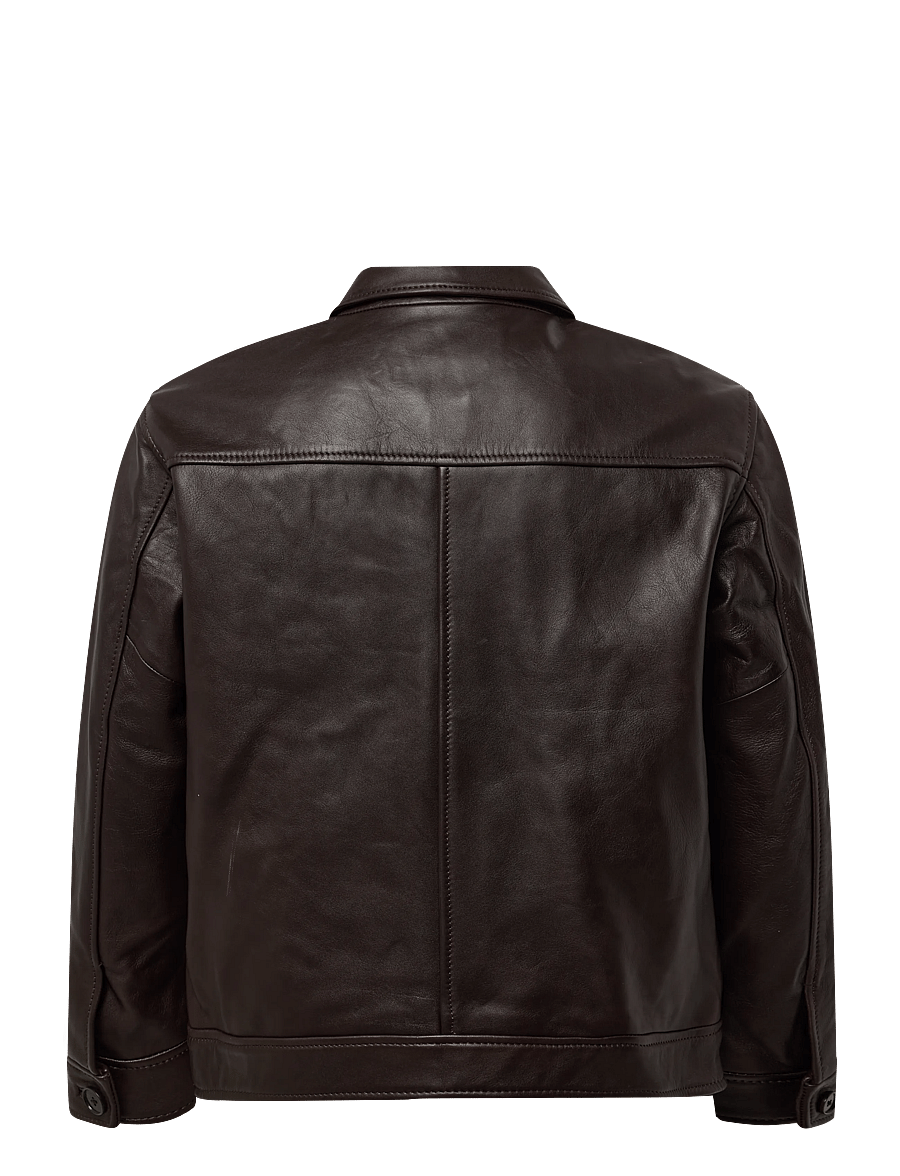 Mads Nørgaard - Rider Leather Norton Jacket - efterårsjakker - brown - 1