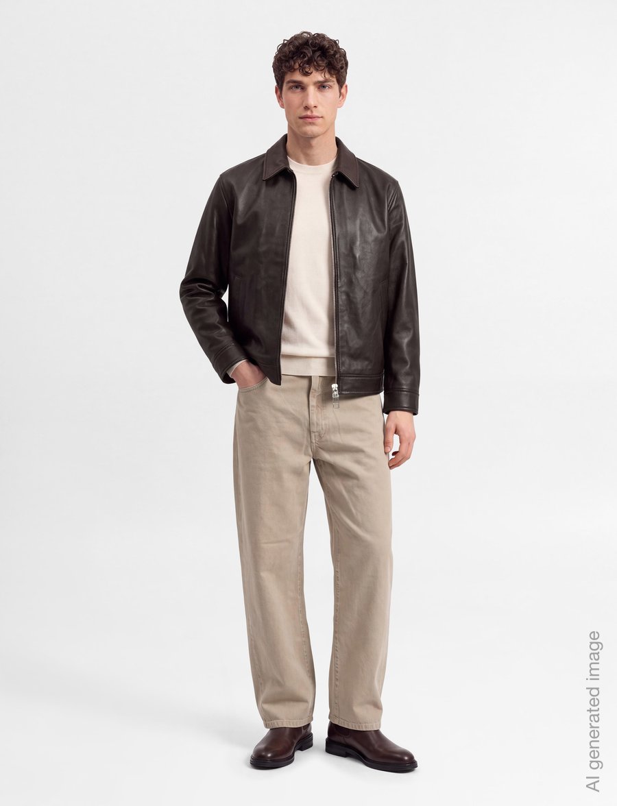 Mads Nørgaard - Rider Leather Norton Jacket - sügisjoped - brown - 0