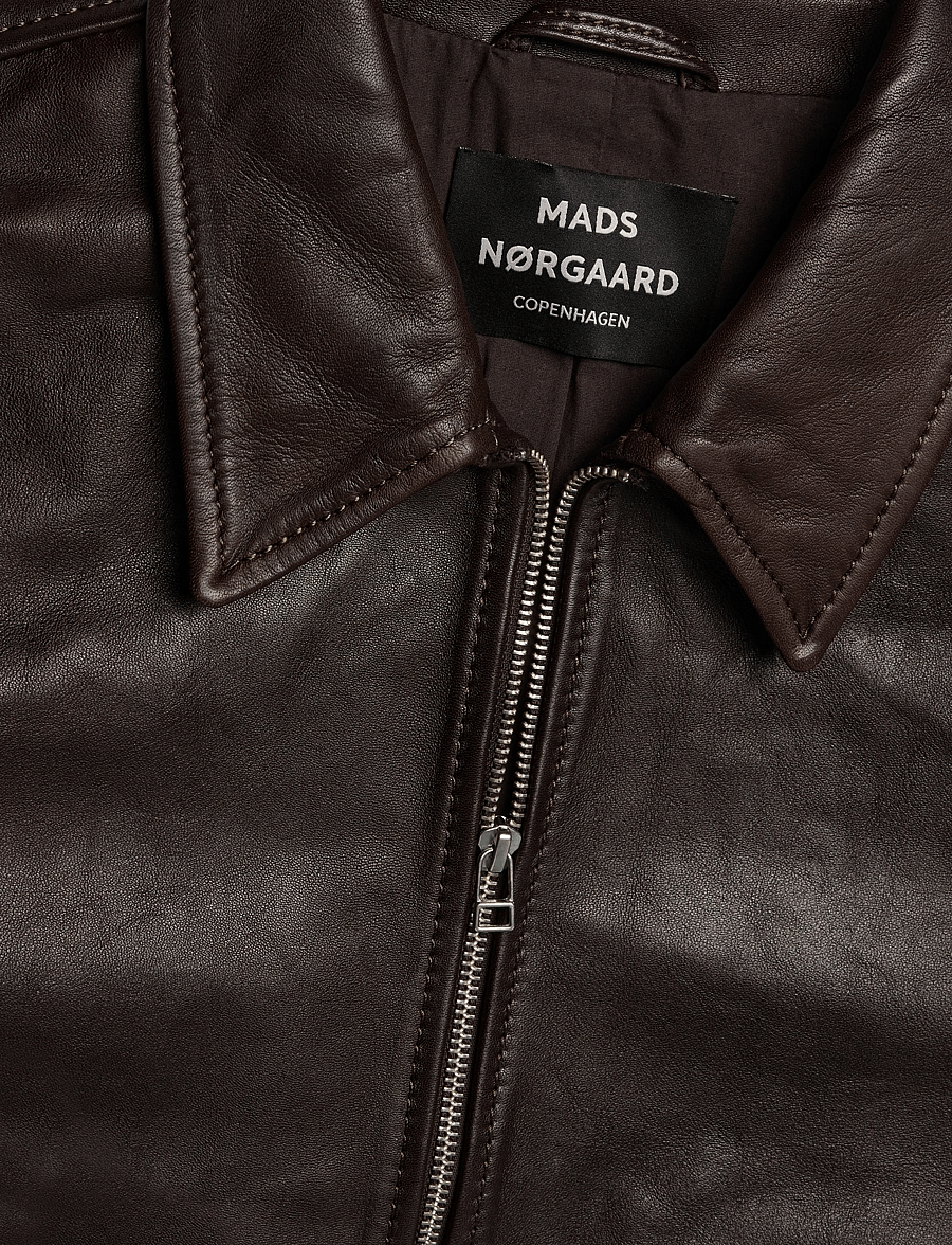 Mads Nørgaard - Rider Leather Norton Jacket - efterårsjakker - brown - 2