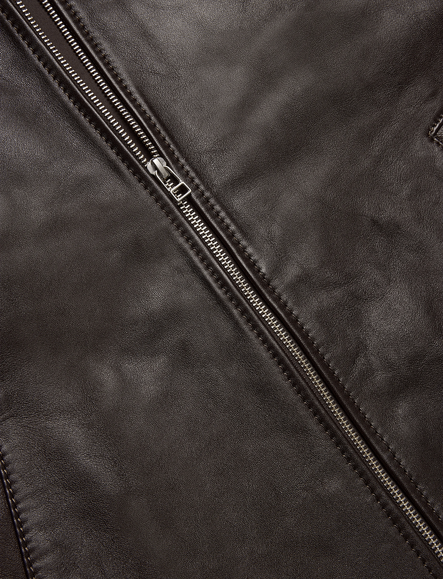 Mads Nørgaard - Rider Leather Norton Jacket - efterårsjakker - brown - 3