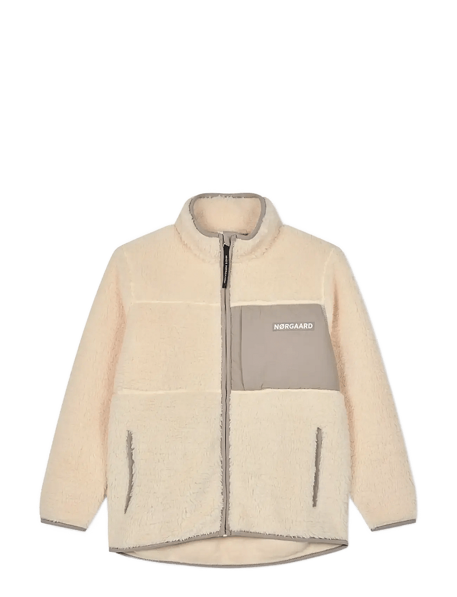 Mads Nørgaard - Teddy Fleece Jeffo Jacket - fleecejacken - vanilla custard - 0