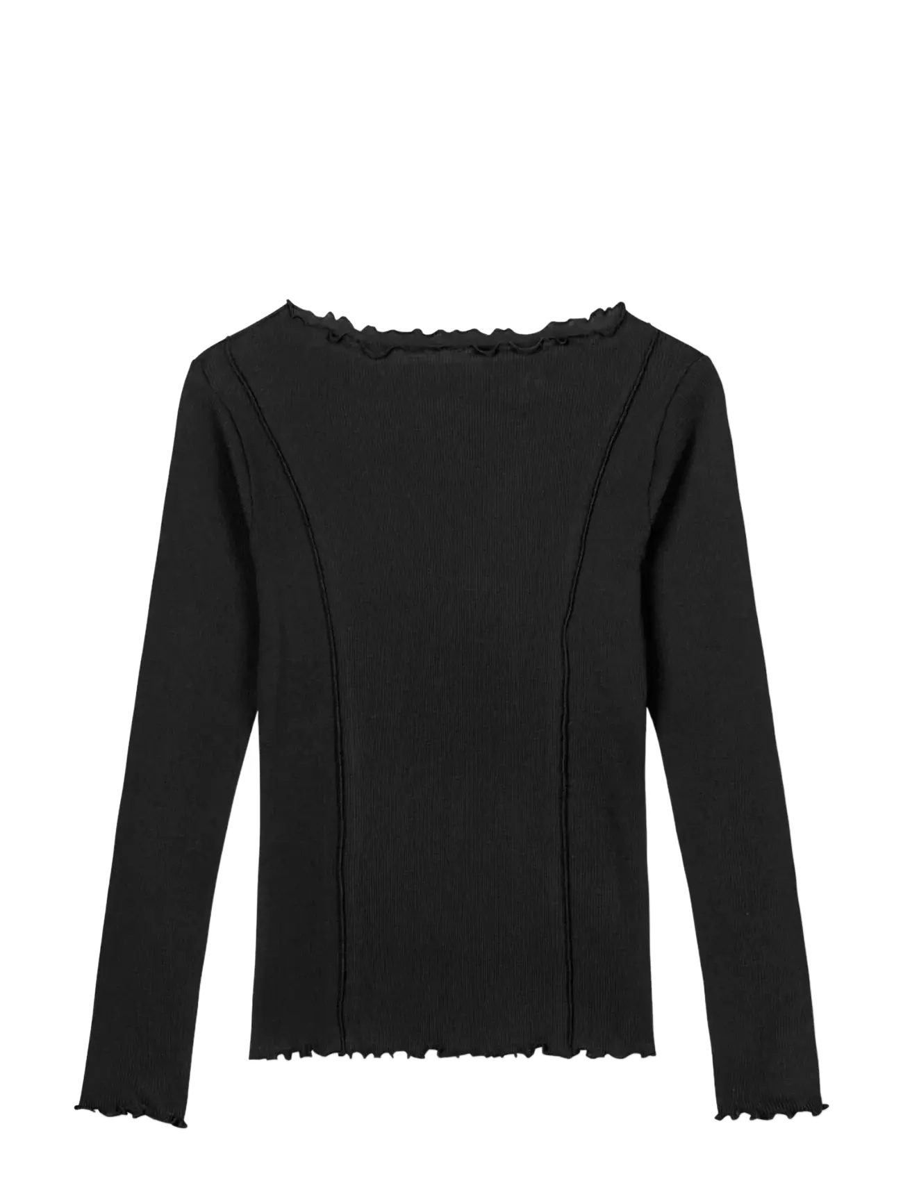 Mads Nørgaard 2X2 Cotton Siri Top, M, Black, T-Shirts & Toppe > Langærmede, Dame