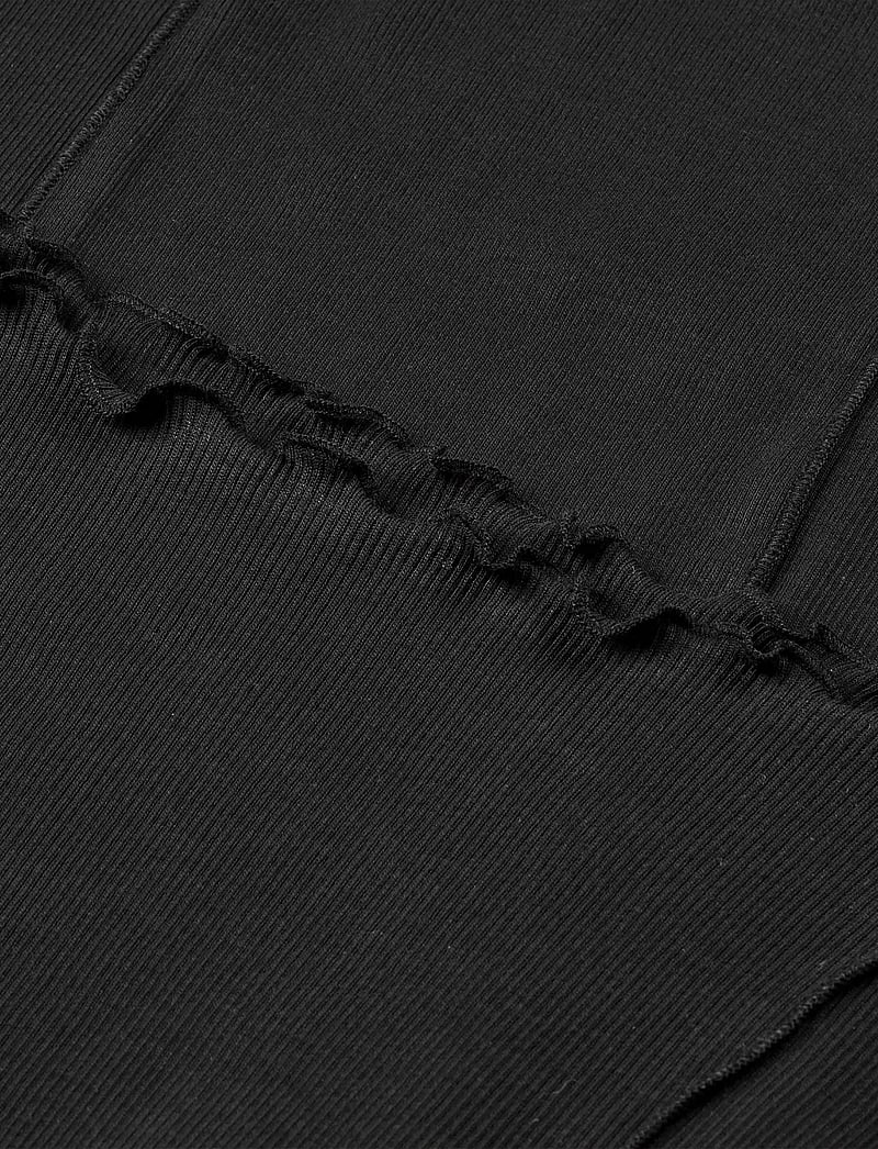 Mads Nørgaard - 2x2 Cotton Siri Top - langärmlige tops - black - 1
