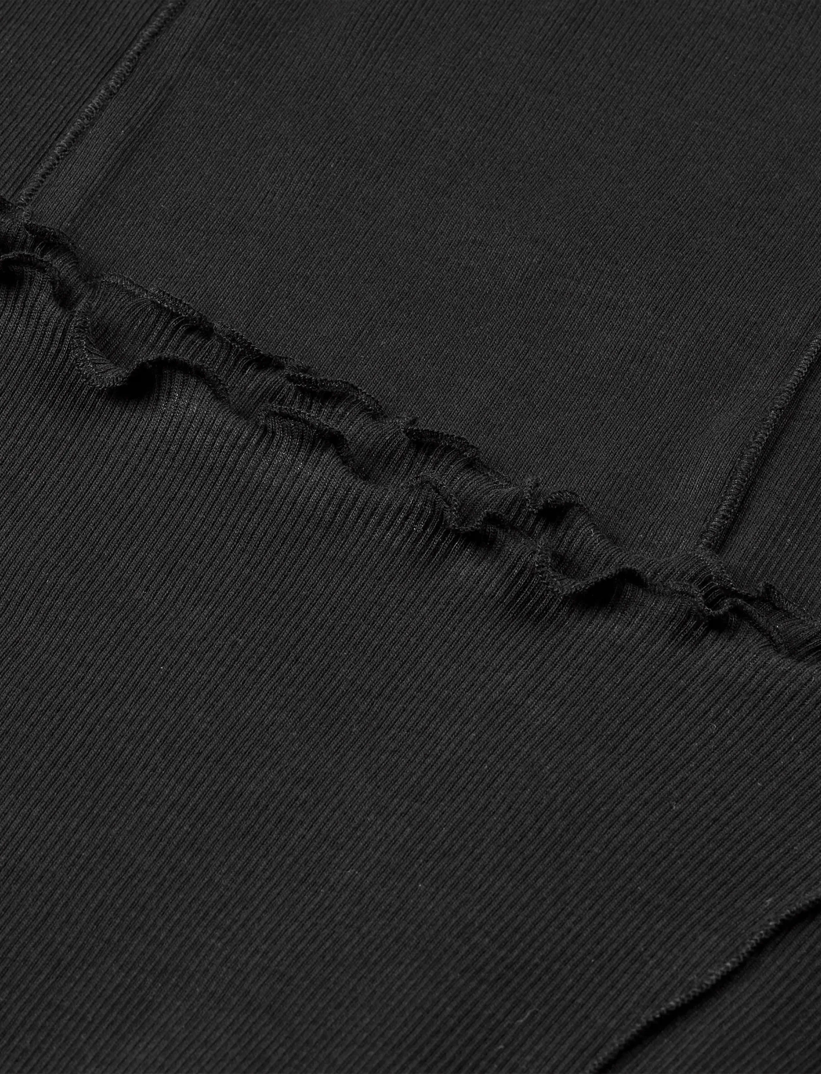Mads Nørgaard - 2x2 Cotton Siri Top - long-sleeved tops - black - 1