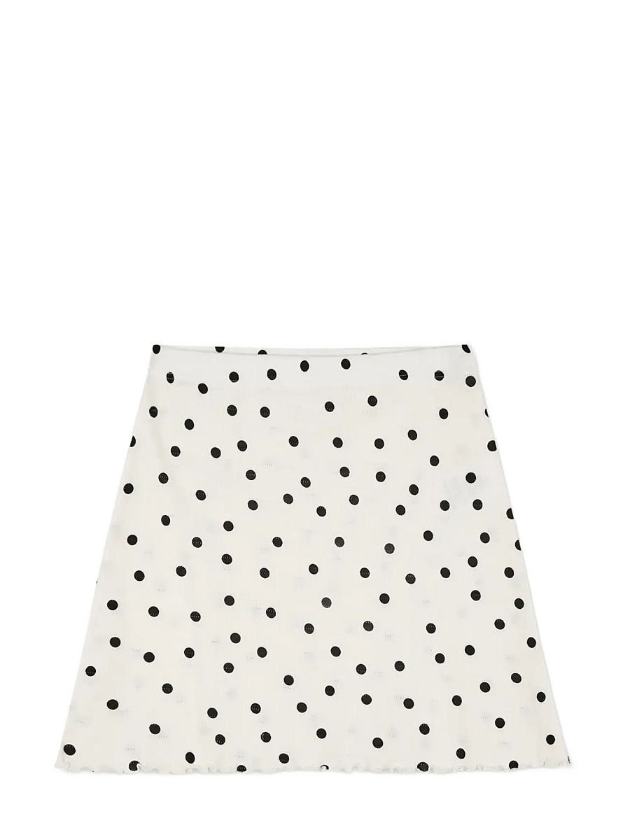 Mads Nørgaard - Pointella Emina Skirt AOP - trumpi sijonai - dot aop vanilla ice - 0