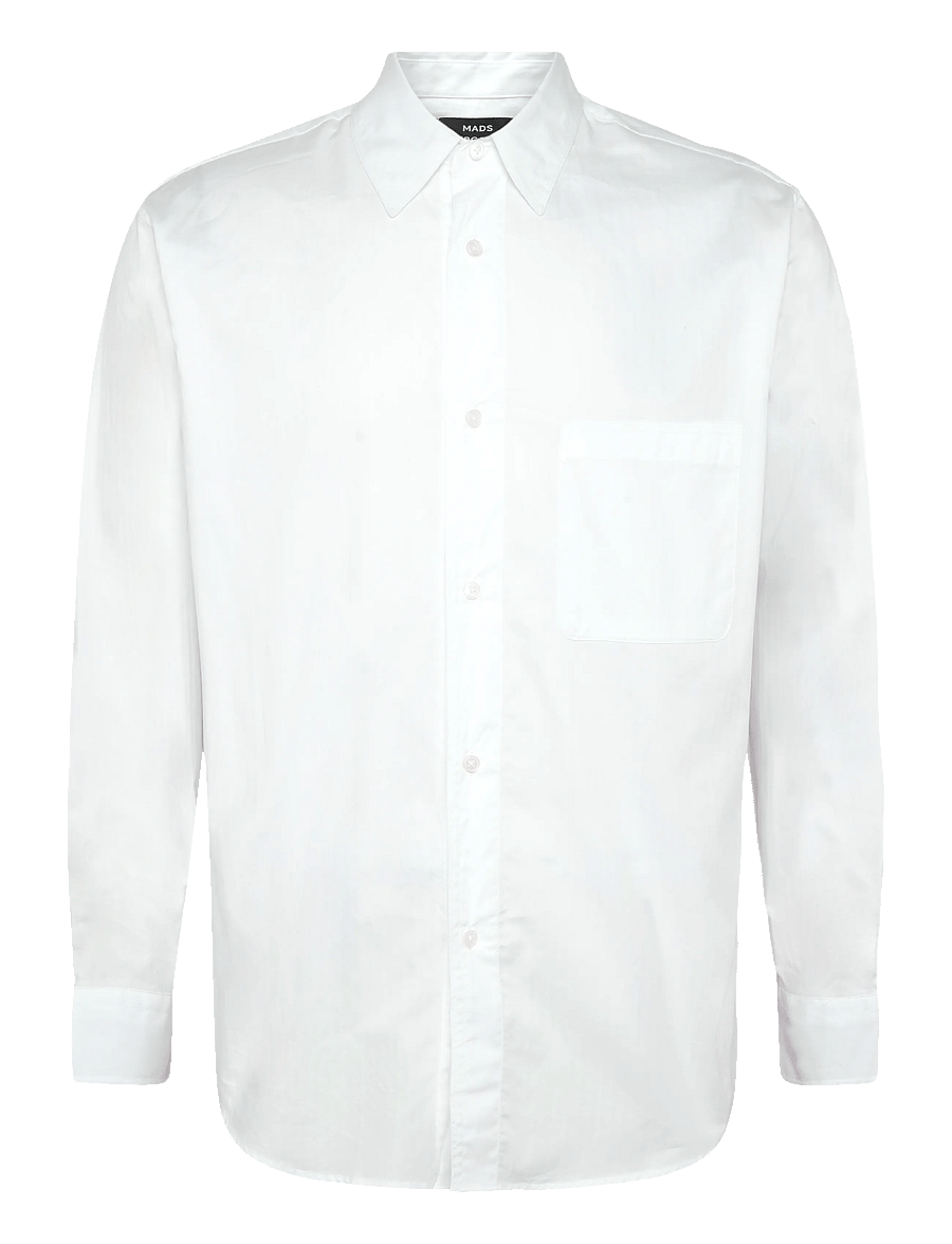 Mads Nørgaard - Cotton Soft Marcel Shirt - casual skjorter - white - 0